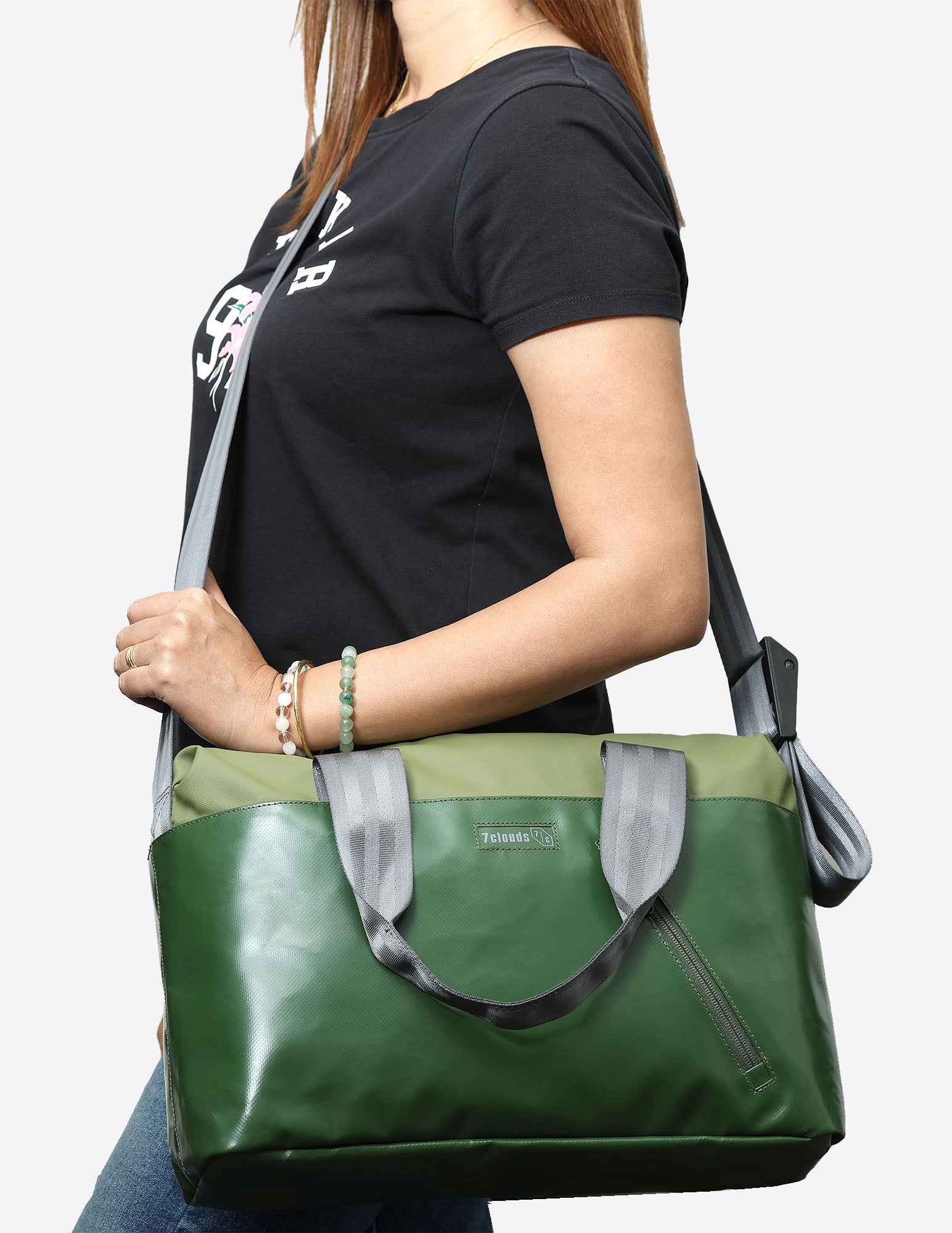 7clouds Erkan 7.1 black Laptop Messenger jungle green-mud green mood