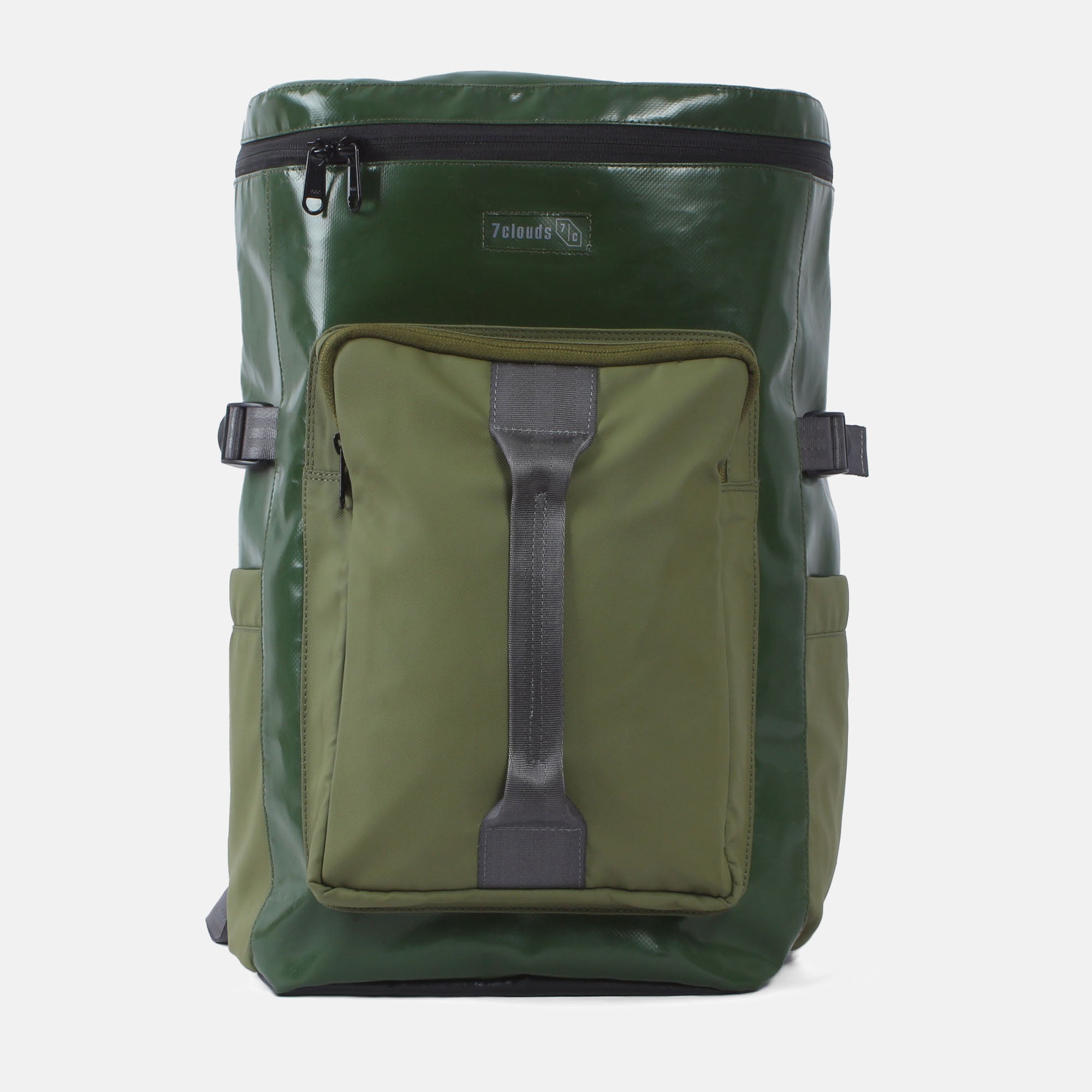 7clouds Laptop Rucksack Heloy 7.1 jungle green-mud green  Front
