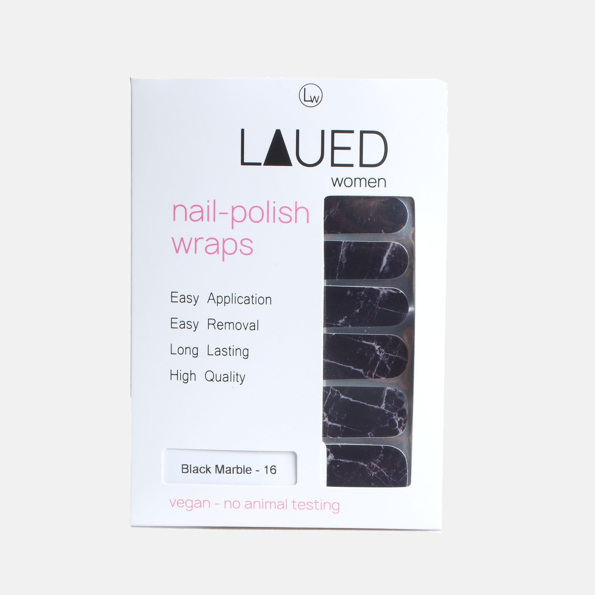 Laued Verpackung Nagelfolien black marble