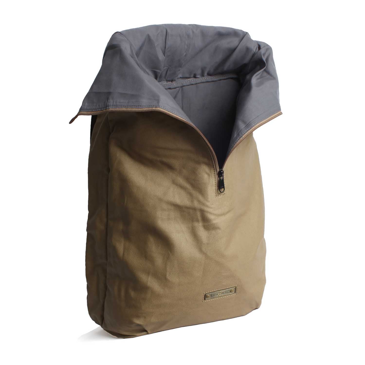 Margelisch Laptoprucksack Nemin 2 camel offen