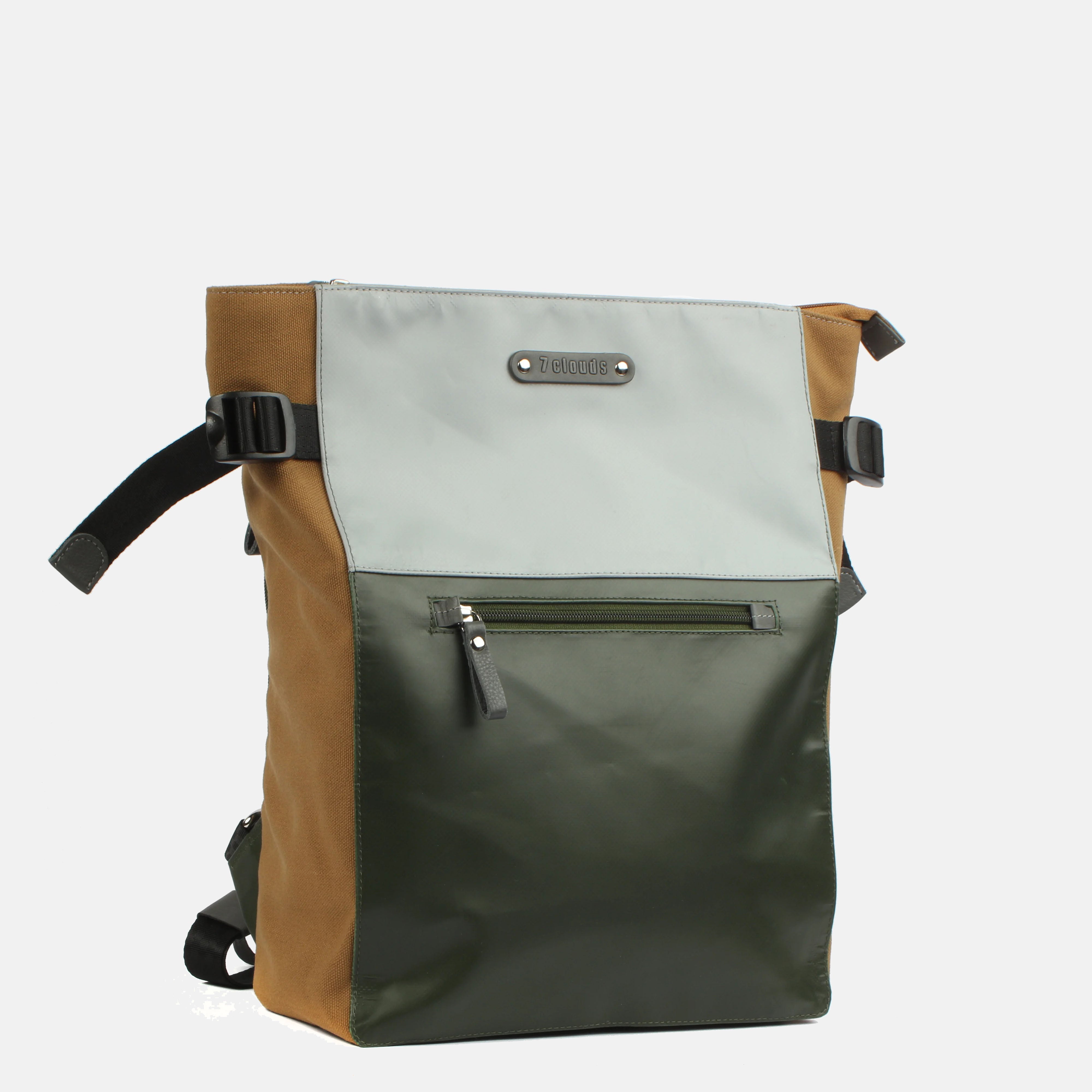 7clouds Belis 7.1 junglegreen-grey-khaki lady desginbackpack front