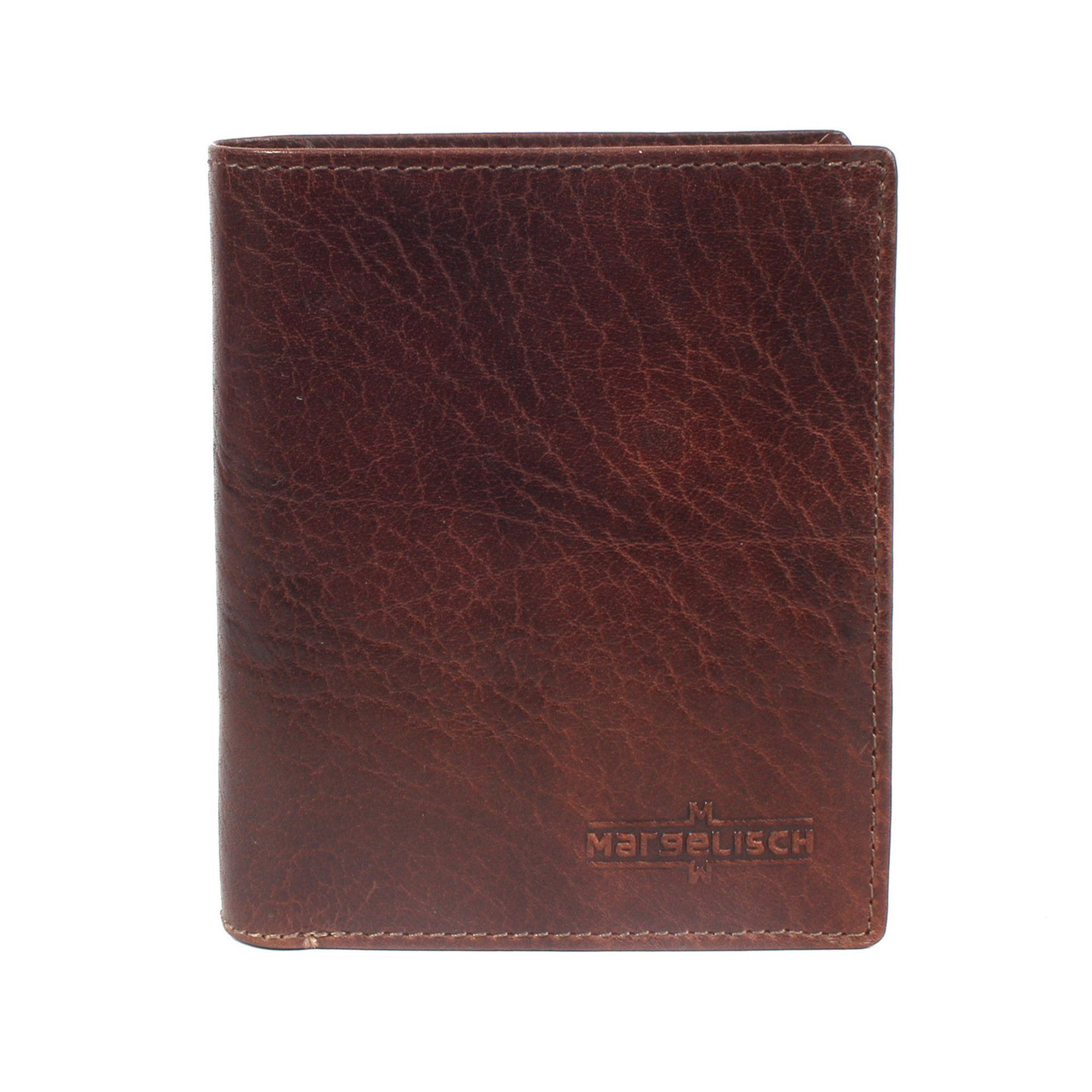 MARGELISCH rfid-Leder-Börse - Texas 2 - brown Margelisch nachhaltiger RFID Lederbörse für Männer Frontseite braun