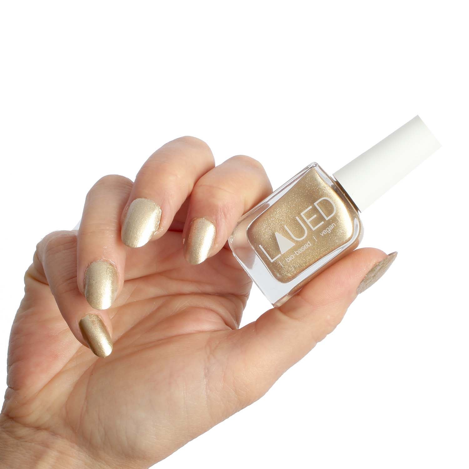LAUED - nail polish - bio based - Glam 03 Laued nailpolish bio based vegan glam gold