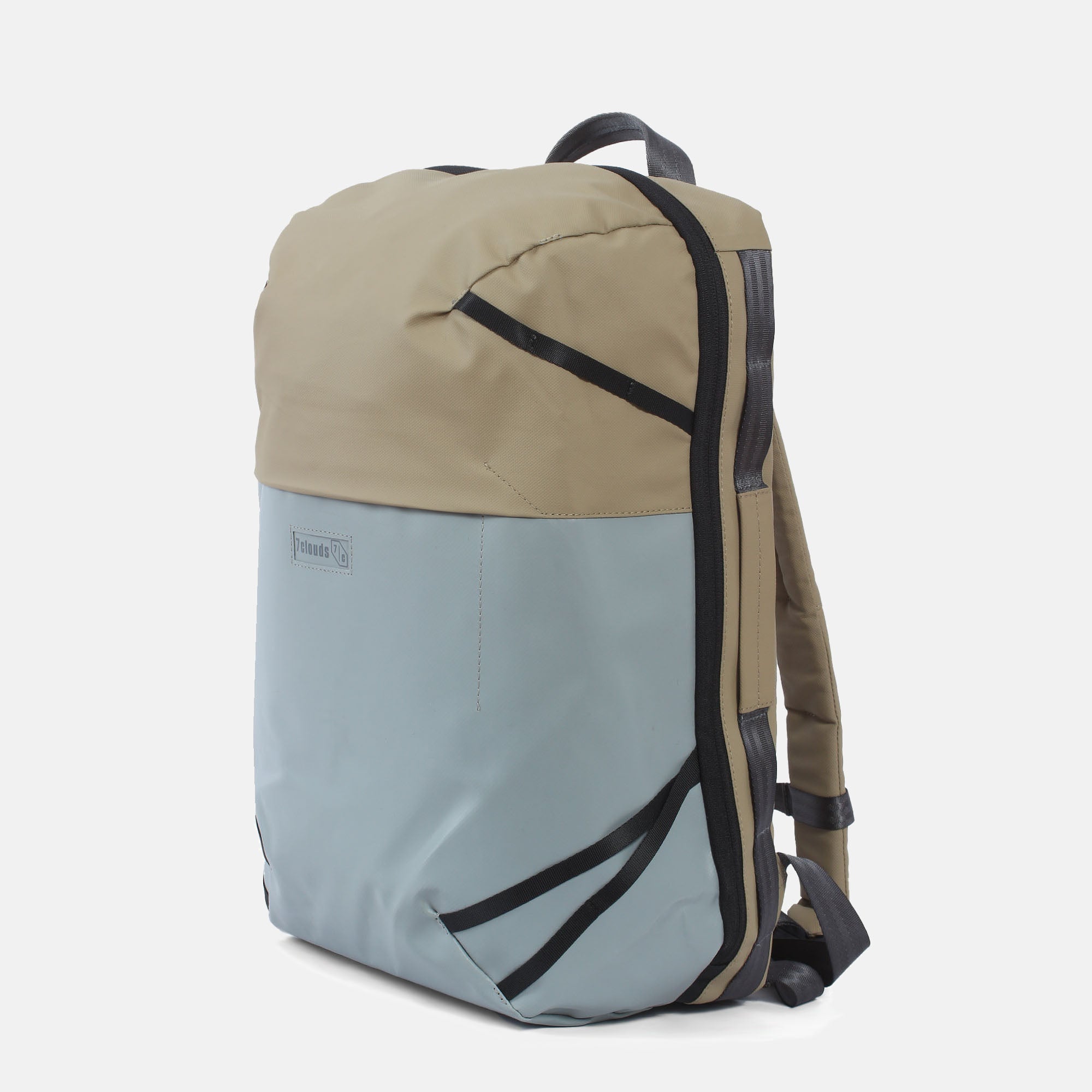 7clouds Laptop-Rucksack Nacov 7.1 grey-camel Ansicht Seite