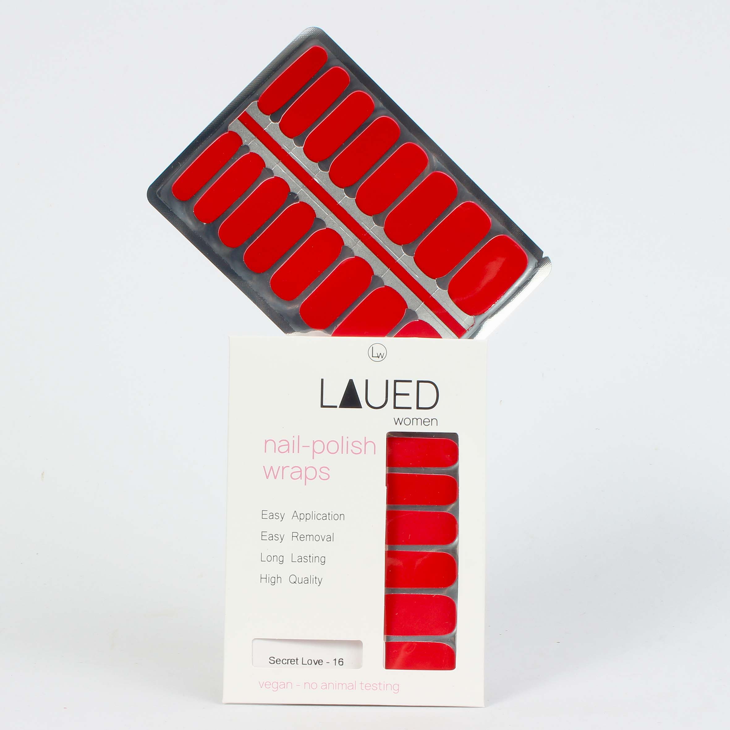 Laued Nagelfolien red secret love Verpackung