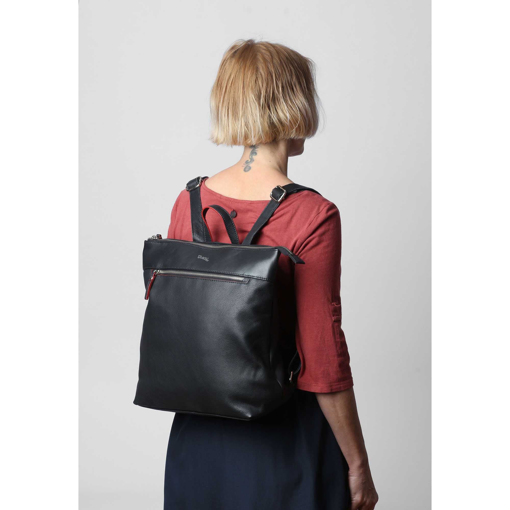 Vargu Femen 1 leather backpack women black mood