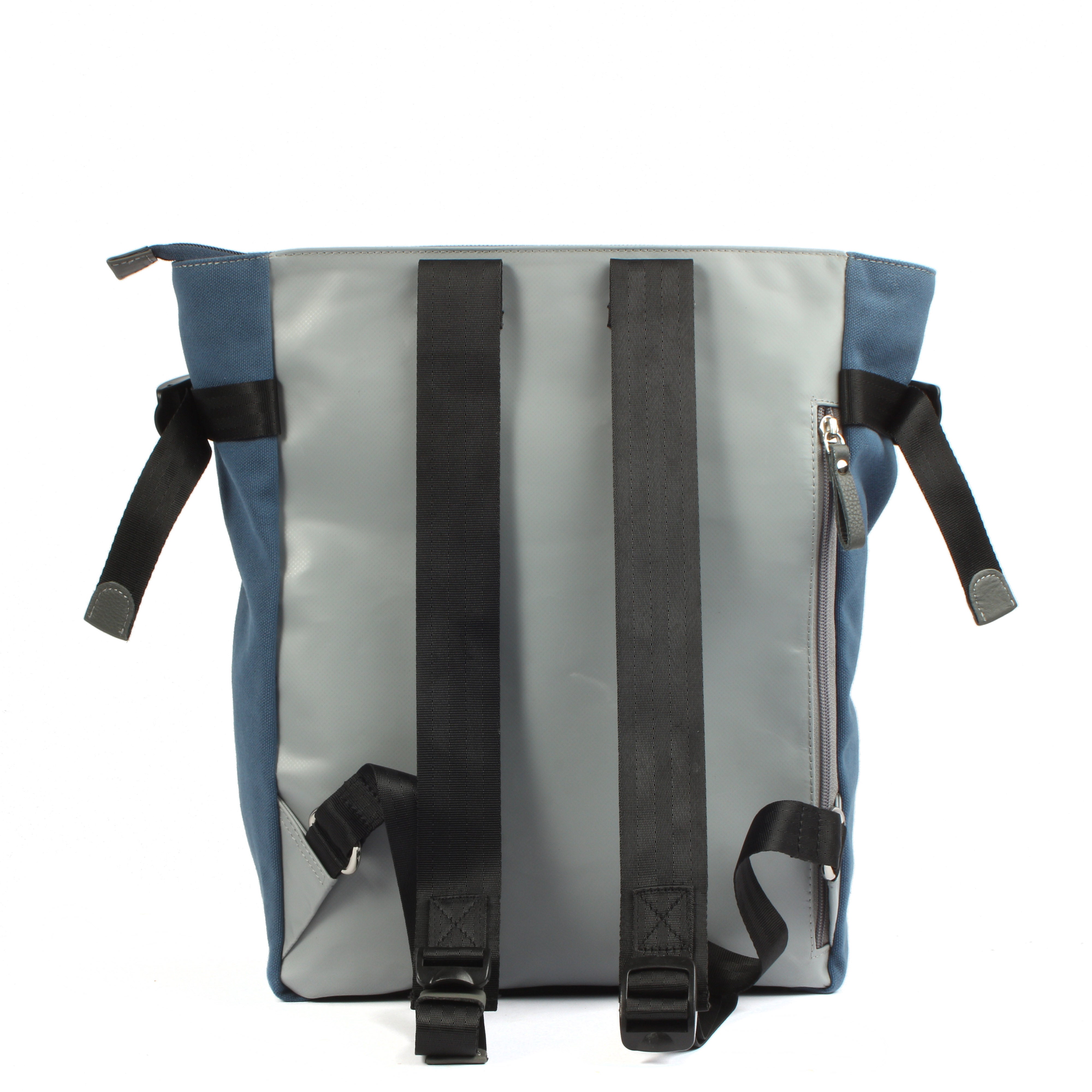 7clouds Belis 7.1 grey-blue nachhaltiger Damenrucksack  Rückseite