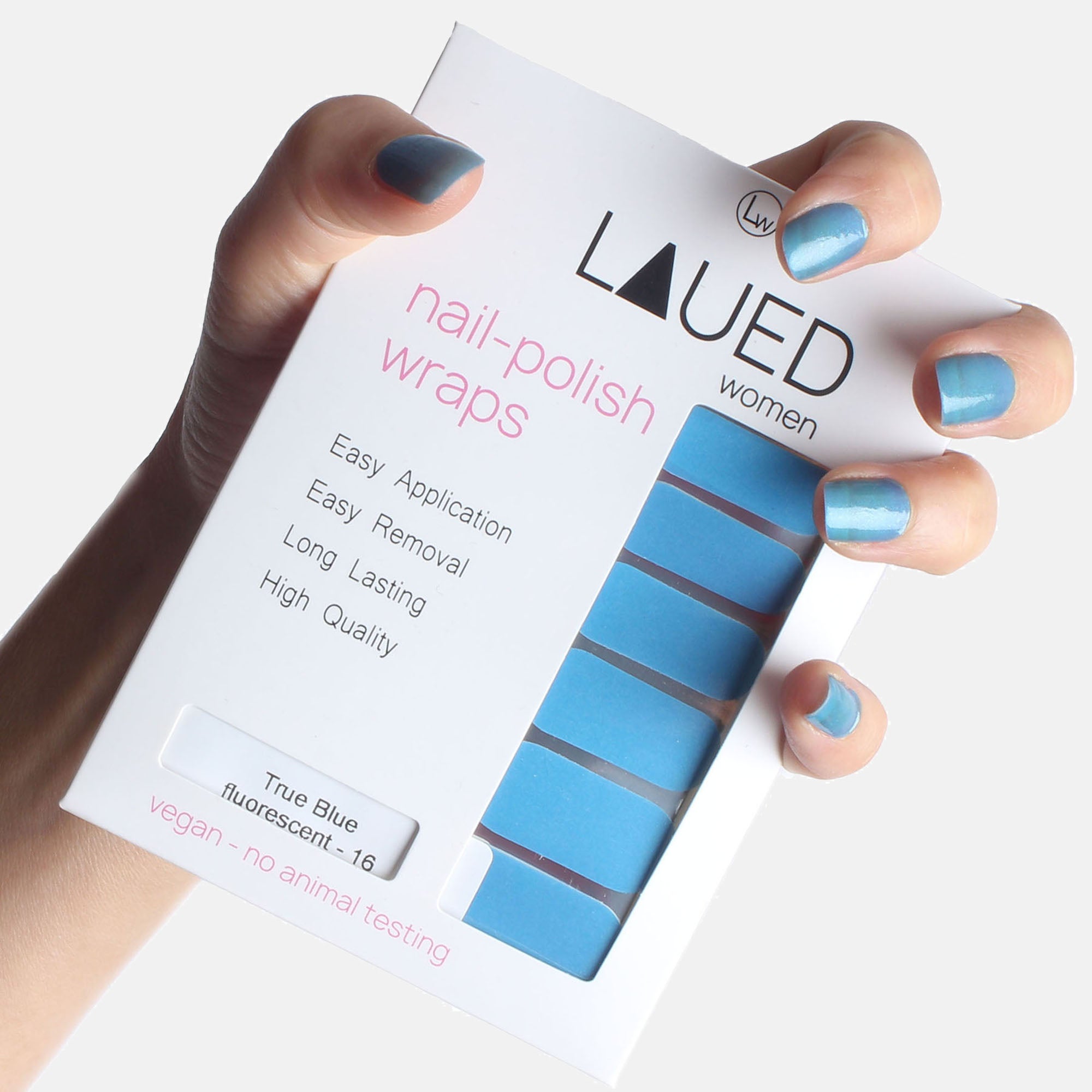 LAUED - Nagelfolien - fluorescent - True Blue