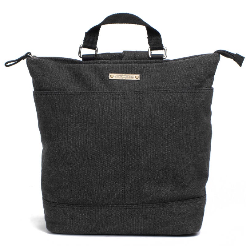 Margelisch Amini 1 charcoal nachhaltiger Damen Laptop-Stadtrucksack Canvas charcoal Frontansicht