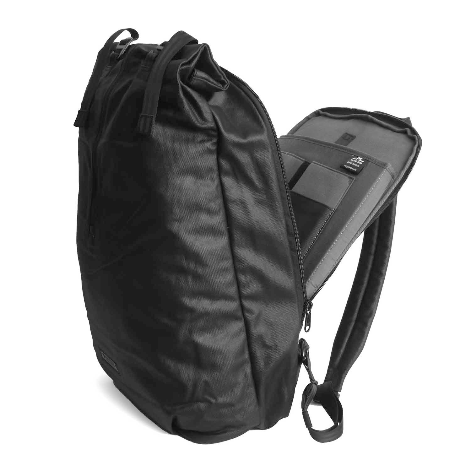 Margelisch Laptoprucksack Nemin 2 schwarz offen Laptopfach