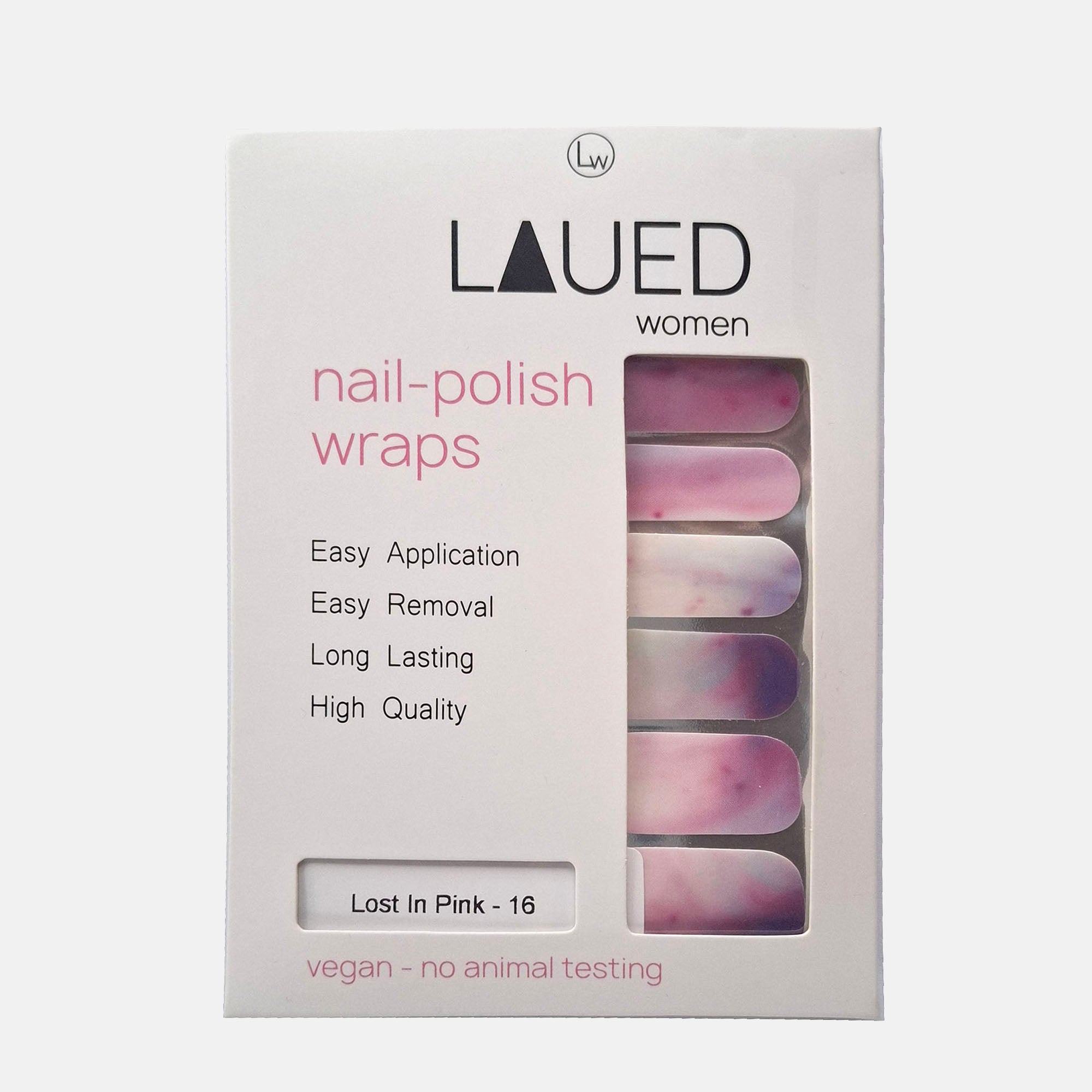 Verpackung Nagelfolien lost in pink