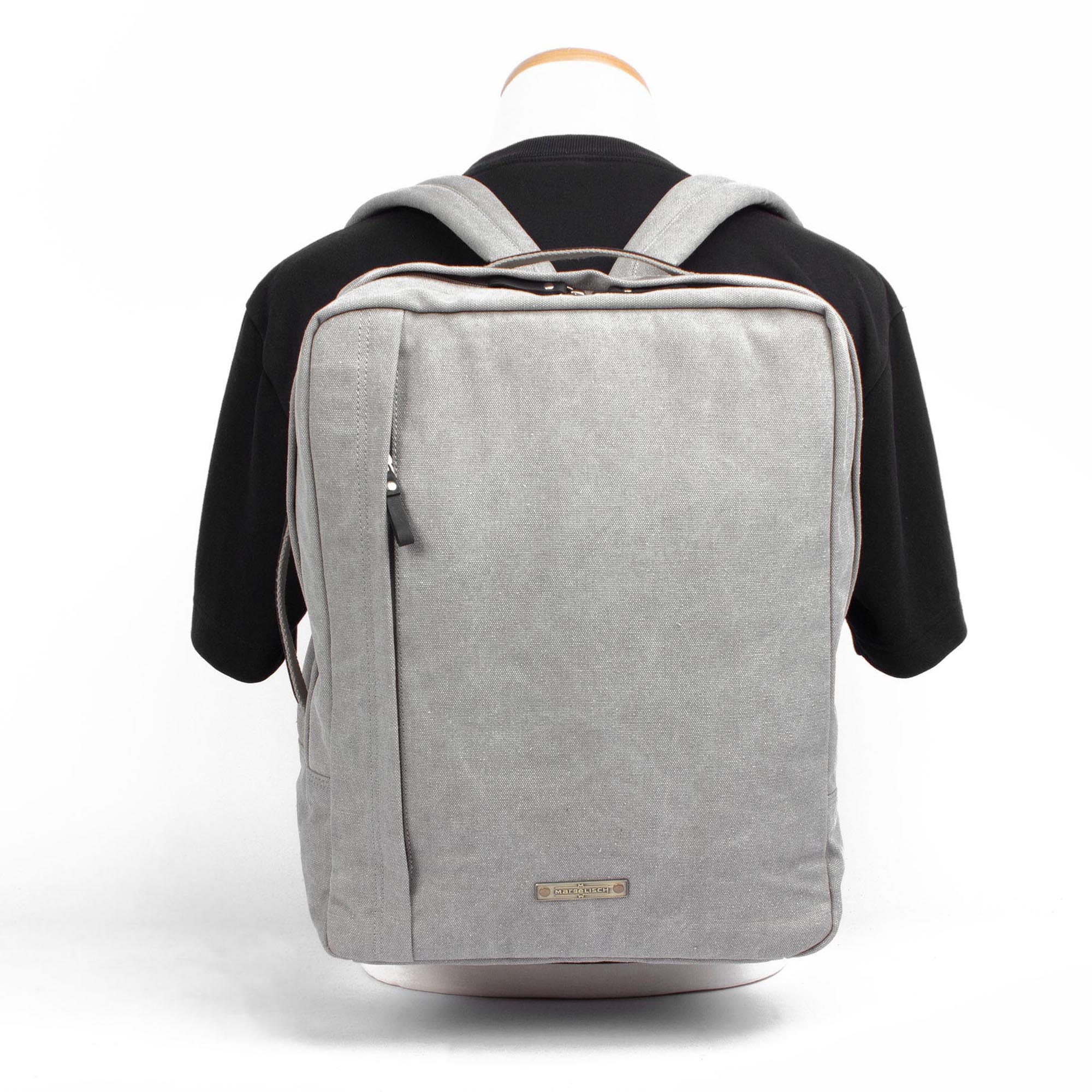 Margelisch Lerox 1 canvas grey fashion cabin bagge laptop backpack