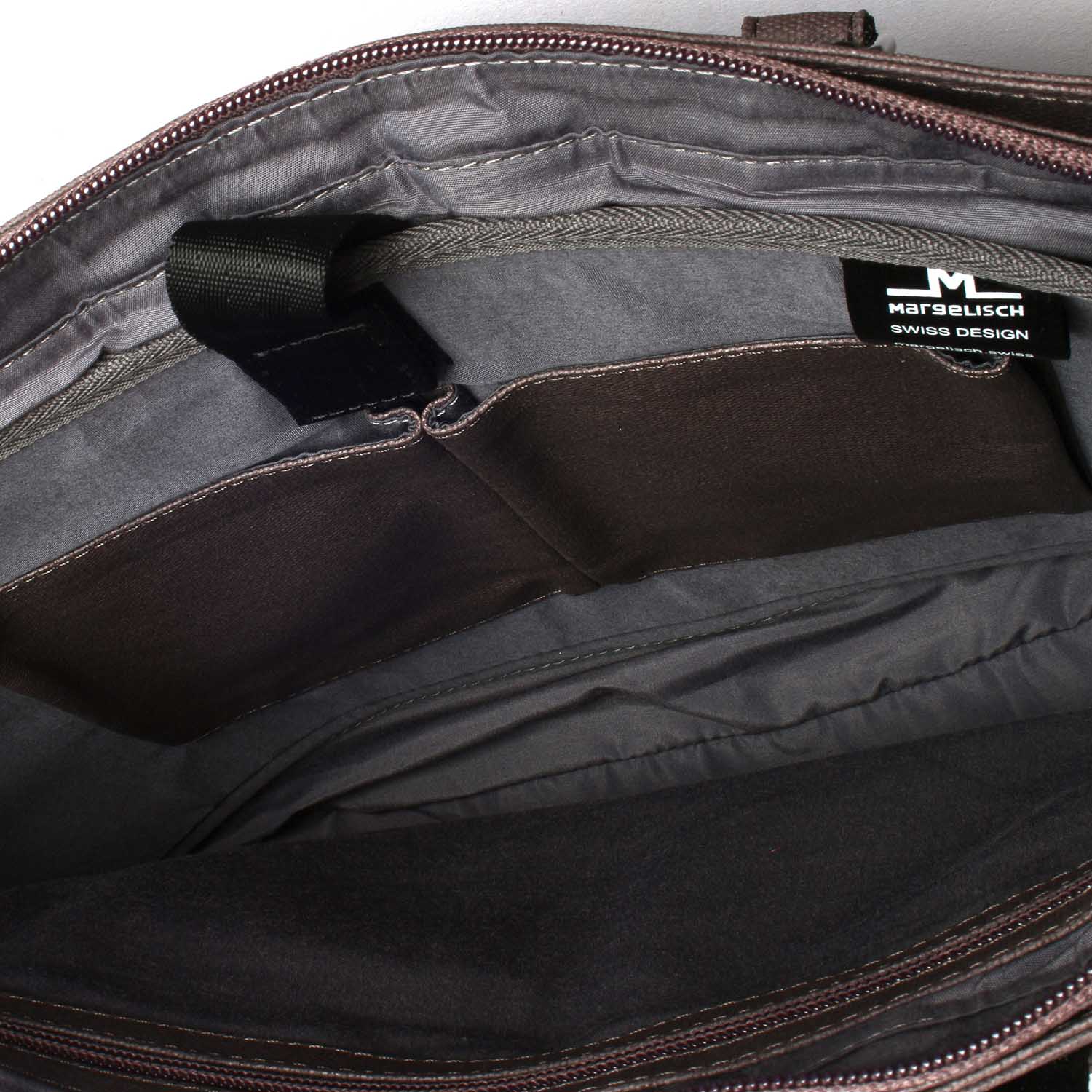 Margelisch Laptoptasche Yvette 1 taupe dunkel innen
