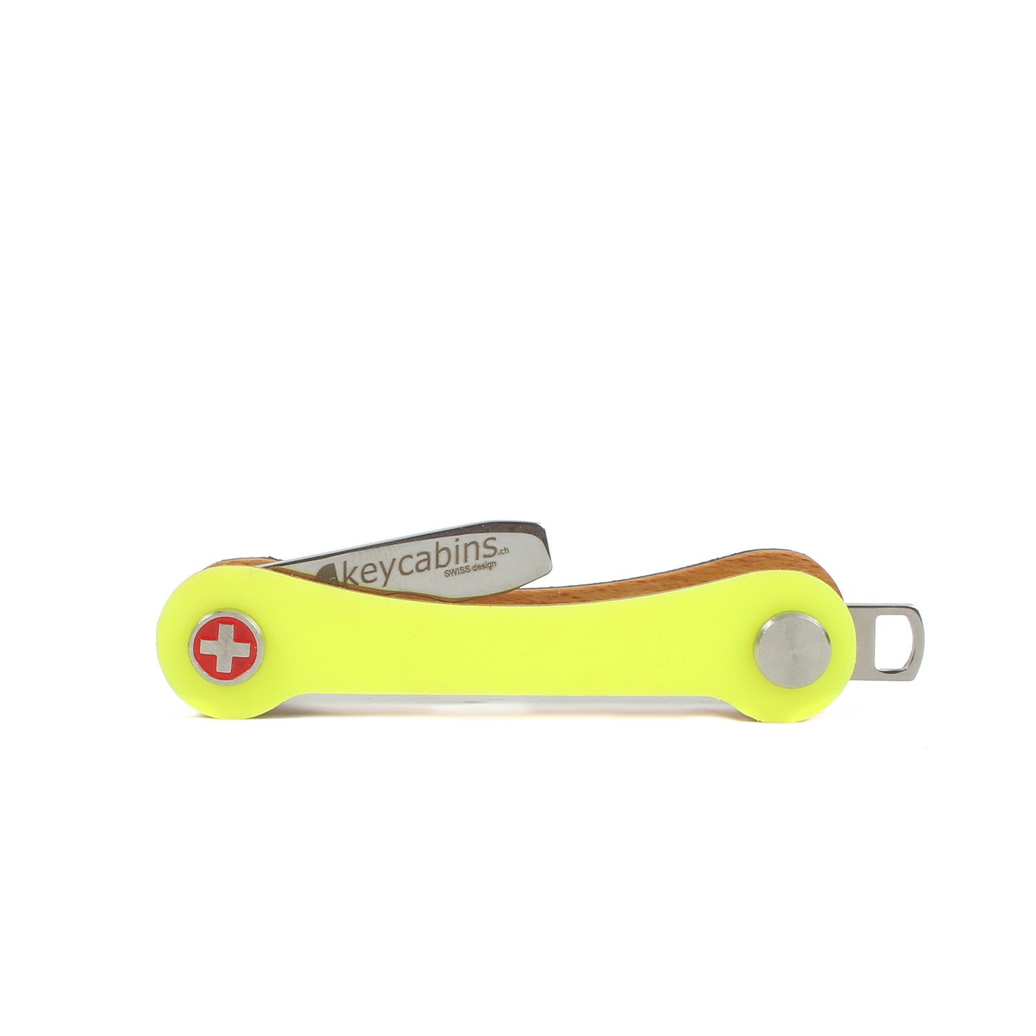 keycabins Schlüsselhalter Snowboard neon yellow Front