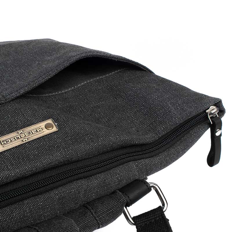 Margelisch Amini 1 canvas charcoal lady backpack detail zipper