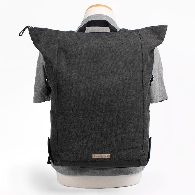 Margelisch Evon 1 canvas charcoal sustainable student backpack