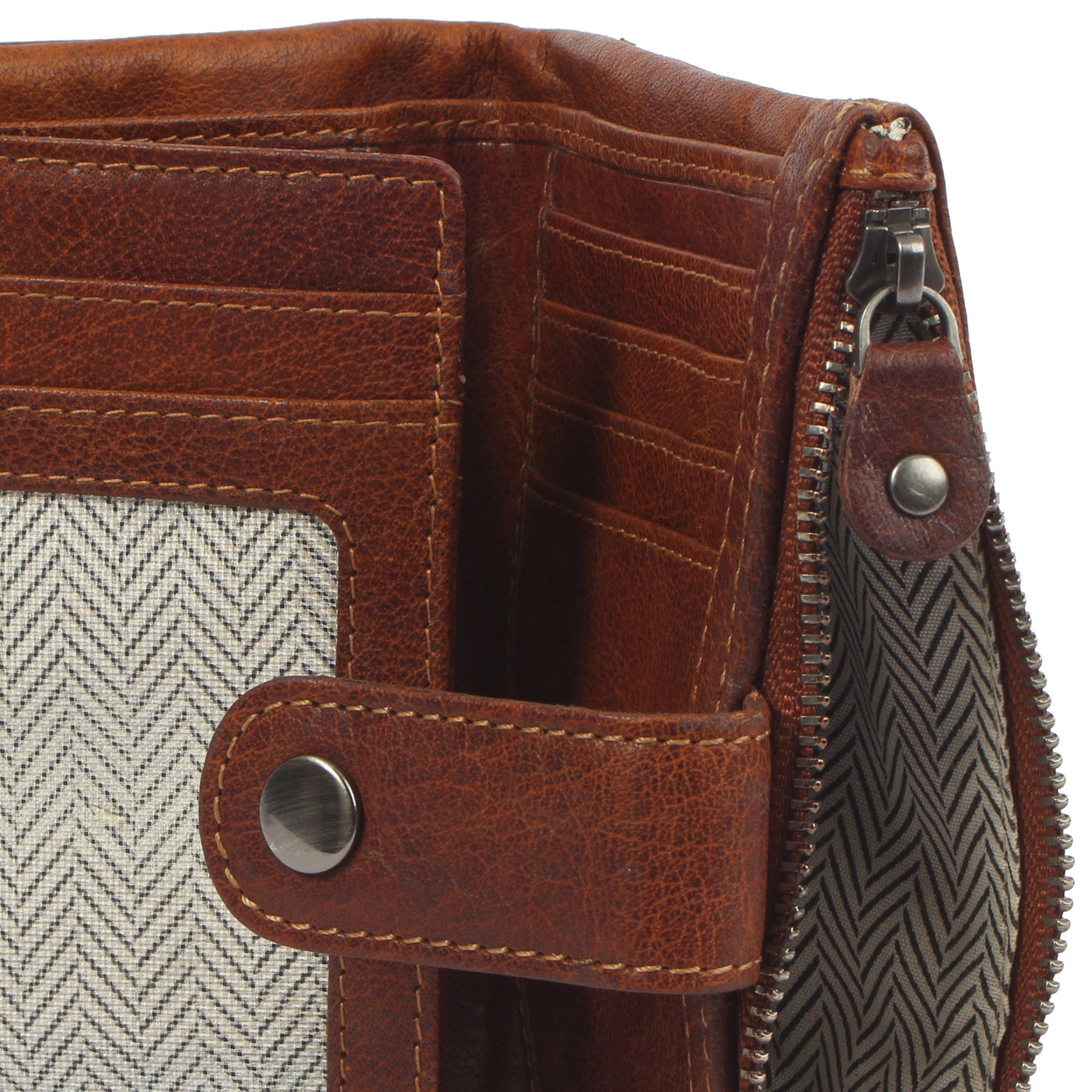 Margelisch Oxford 1 sustainable RFID unisex leather wallet inside detail