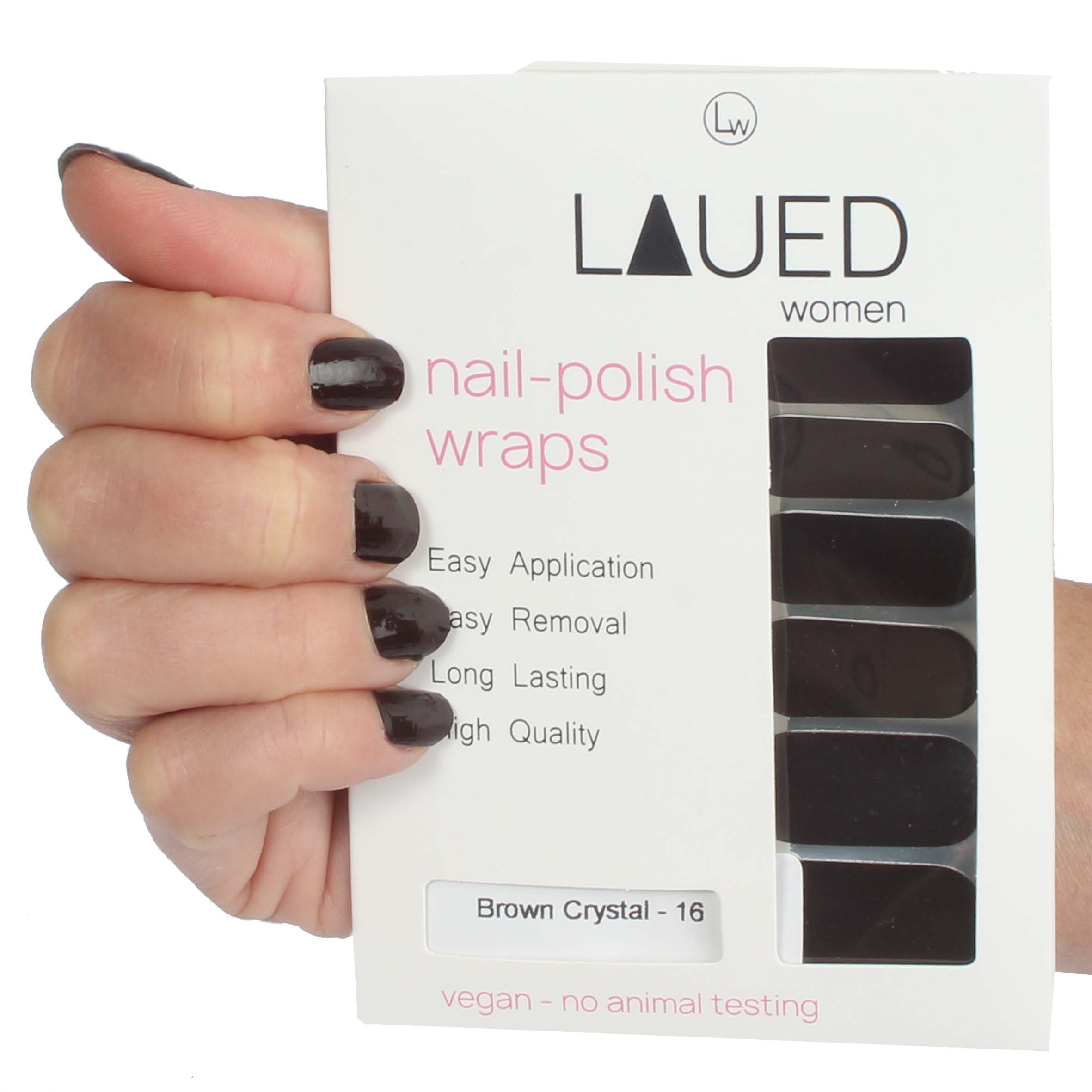 Laued Nagelfolien brown crystal Verpackung