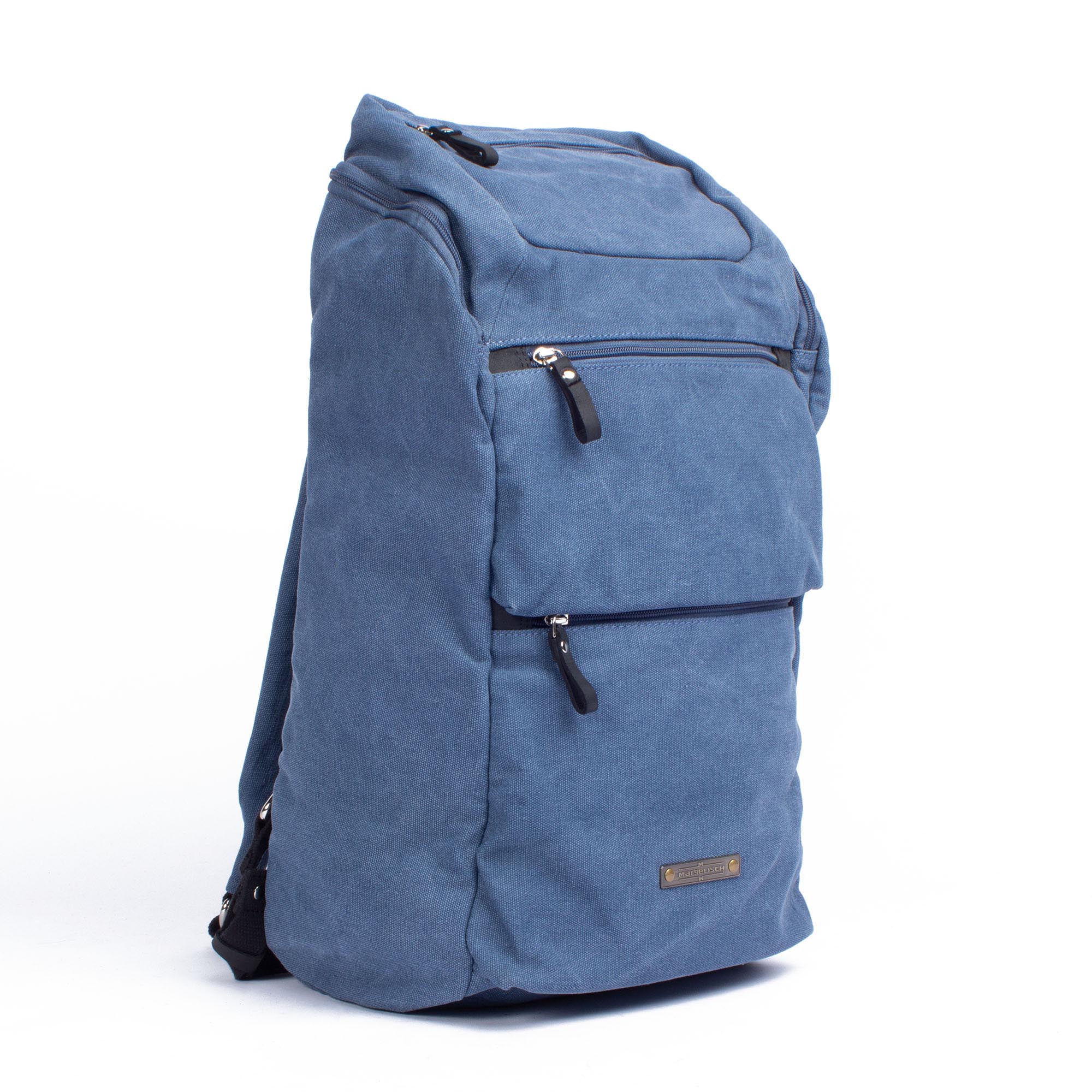 Margelisch Rashmi 1 Canvas denim urbaner Rucksack Seitenansicht