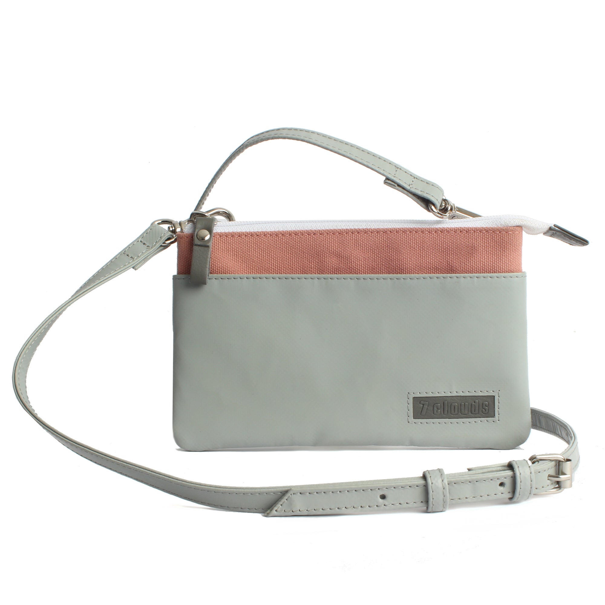 7clouds Handytasche Markyna 7.2 grey-salmon Front