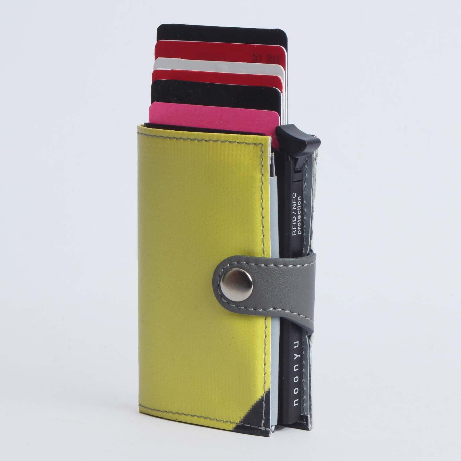 noonyu single tarpaulin RFID wallet unique angle view