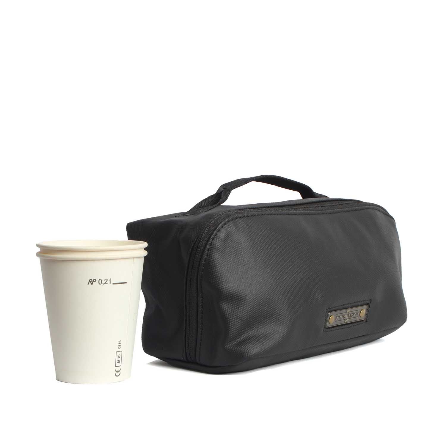 Margelisch Necessaire Vera 1 black Seite mit Becher