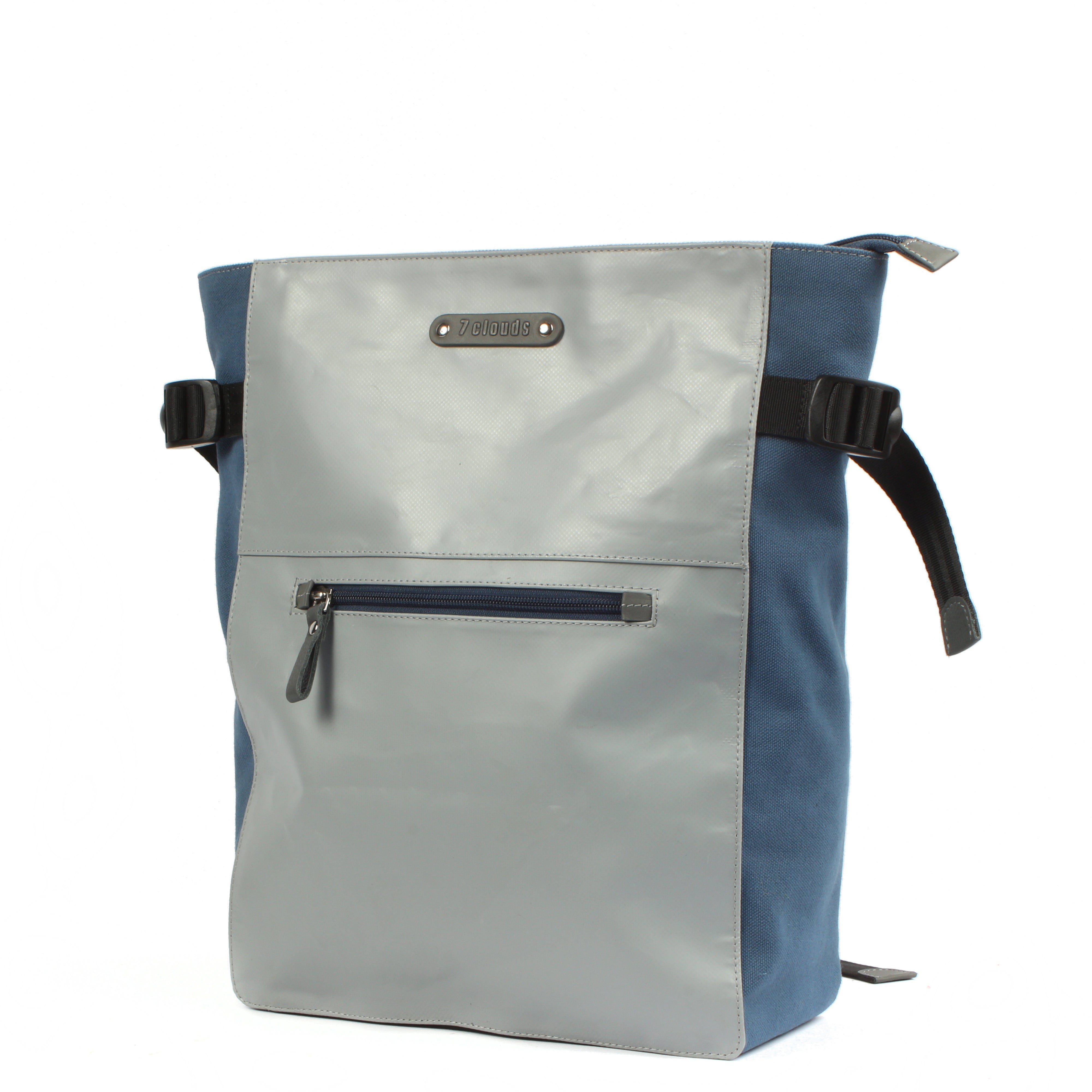 7clouds Belis 7.1 grey-blue sustainable lady backpack front