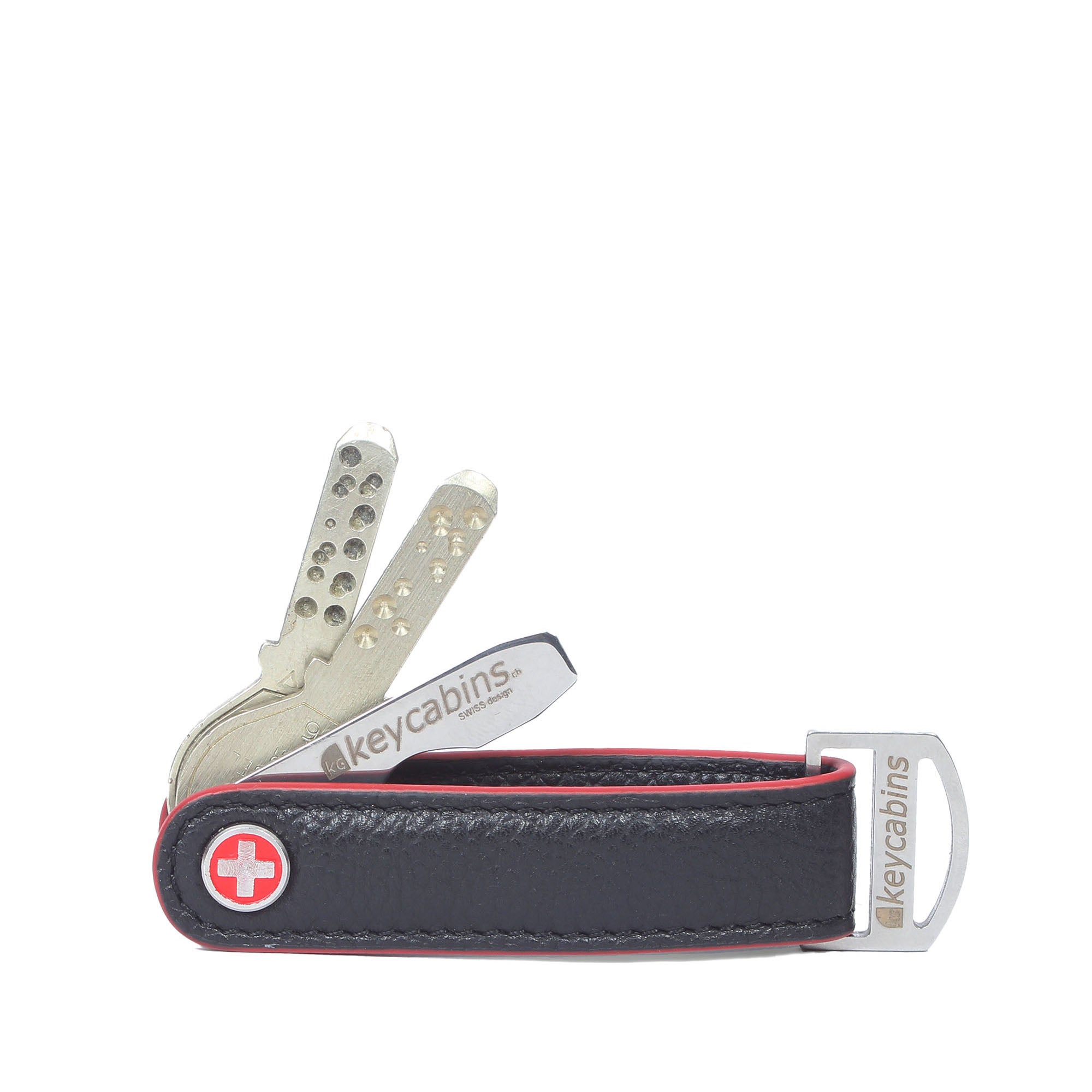 keycabins Leder-Loop S4 black-red