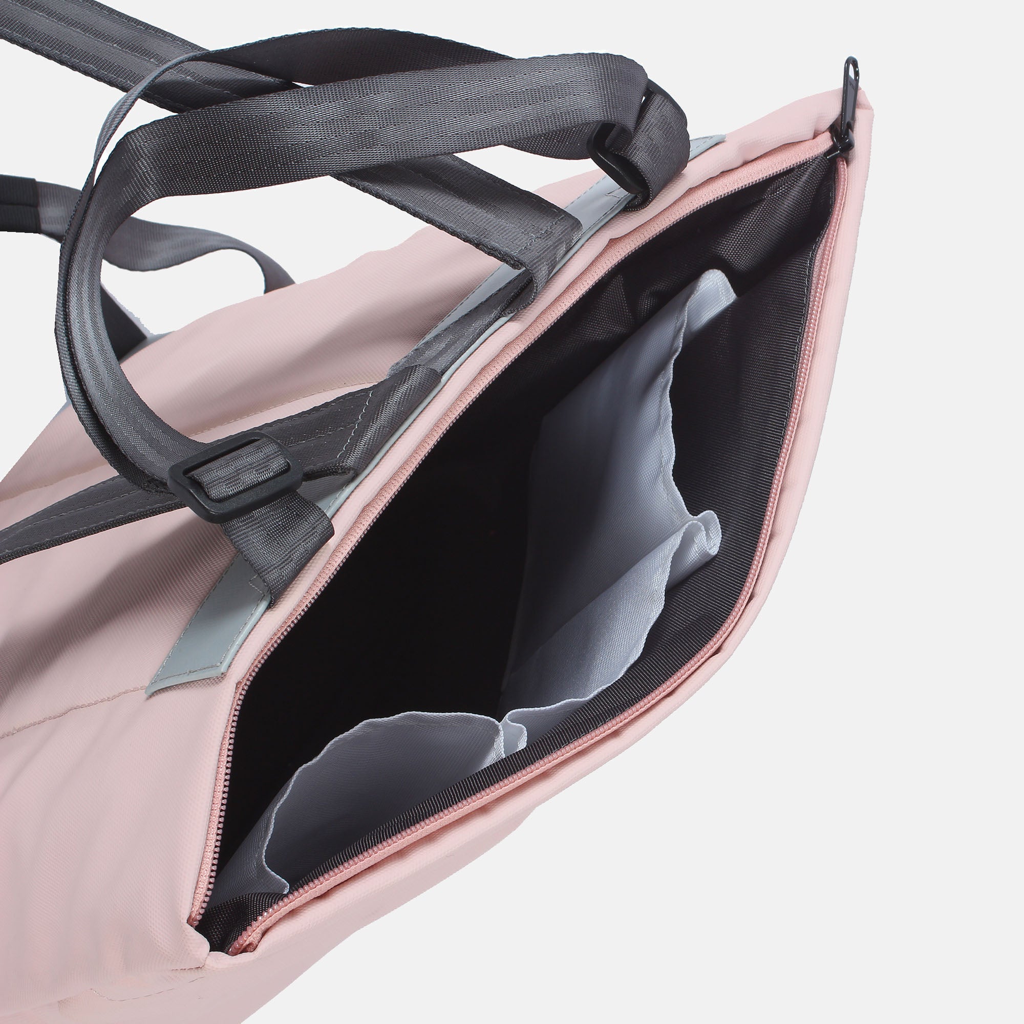 Simse 7.1 shopper-backpack grey-light rose inside