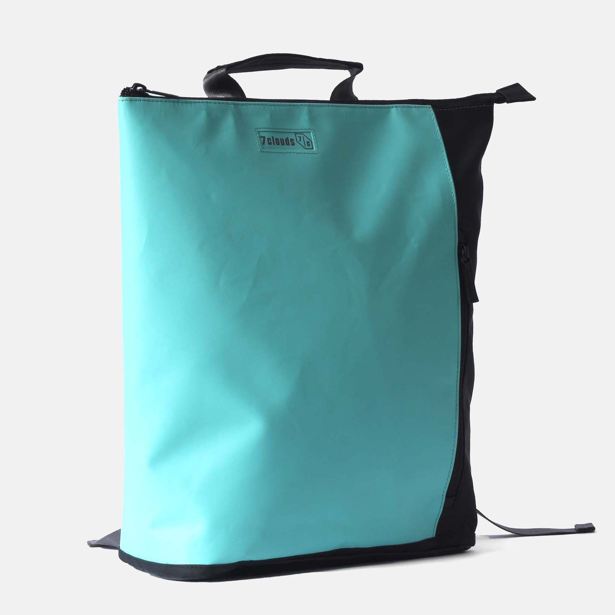 7clouds Shawi 7.1 mint-black angle 7clouds Shopper-Rucksack Shawi 7.1 mint-black seitlich