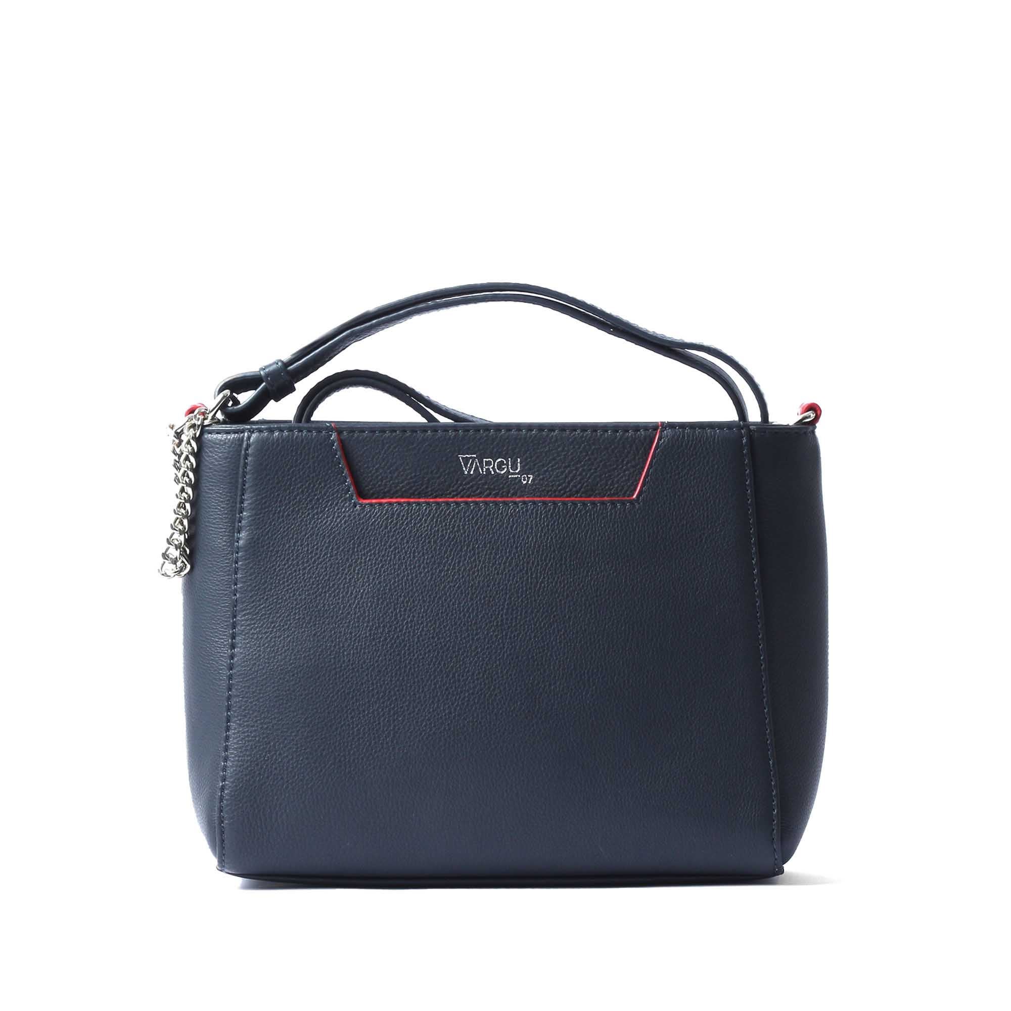 Vargu Akwoi 1 leather shoulder bag navy