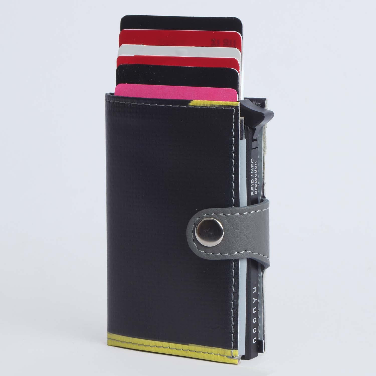 noonyu single tarpaulin RFID wallet unique angle view