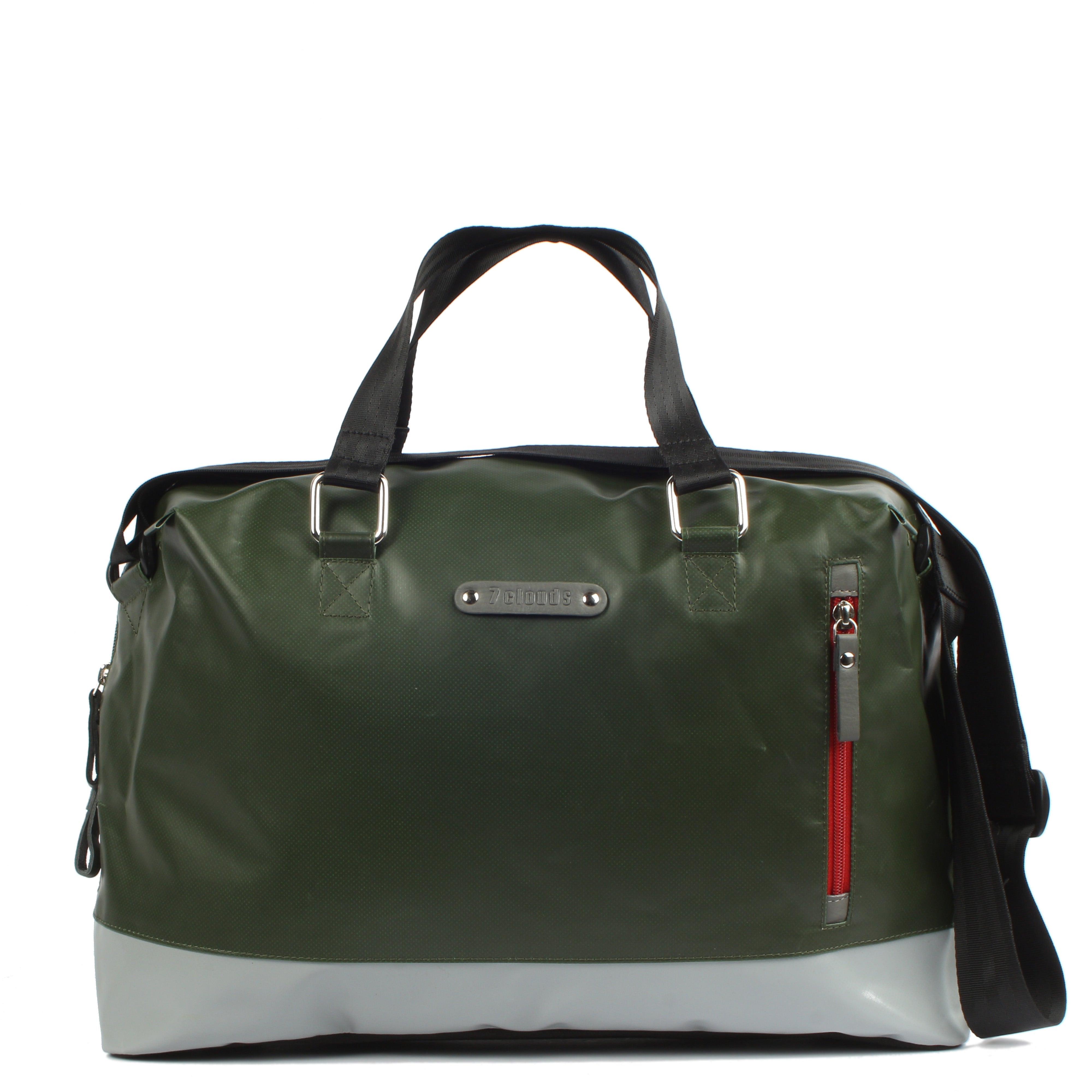 7clouds Arlon 7.1 junglegreen-grey nachhaltie Laptop Bürotasche Front