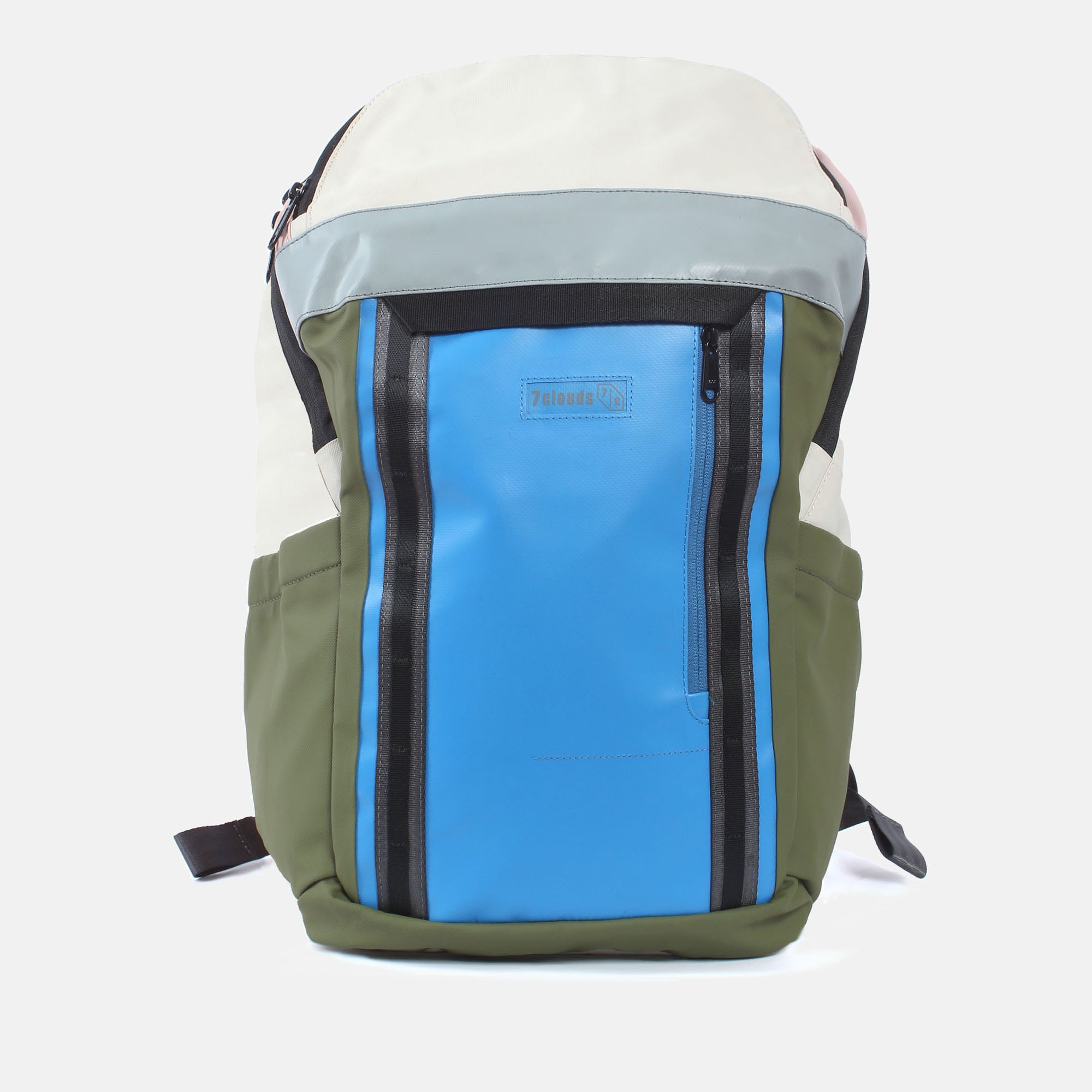 Suno 7.1 light blue-mix laptop backpack frontside