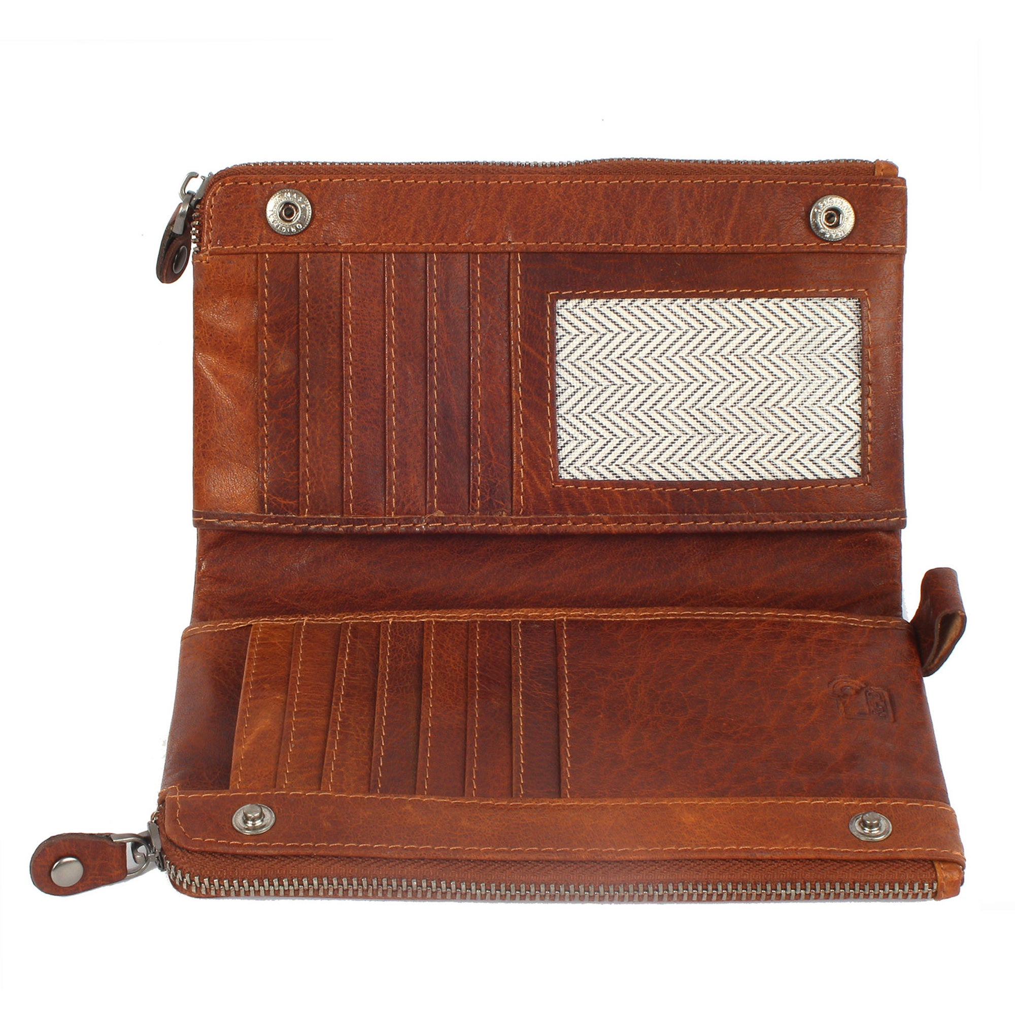 Margelisch London 2 sustainable RFID leather wallet inside