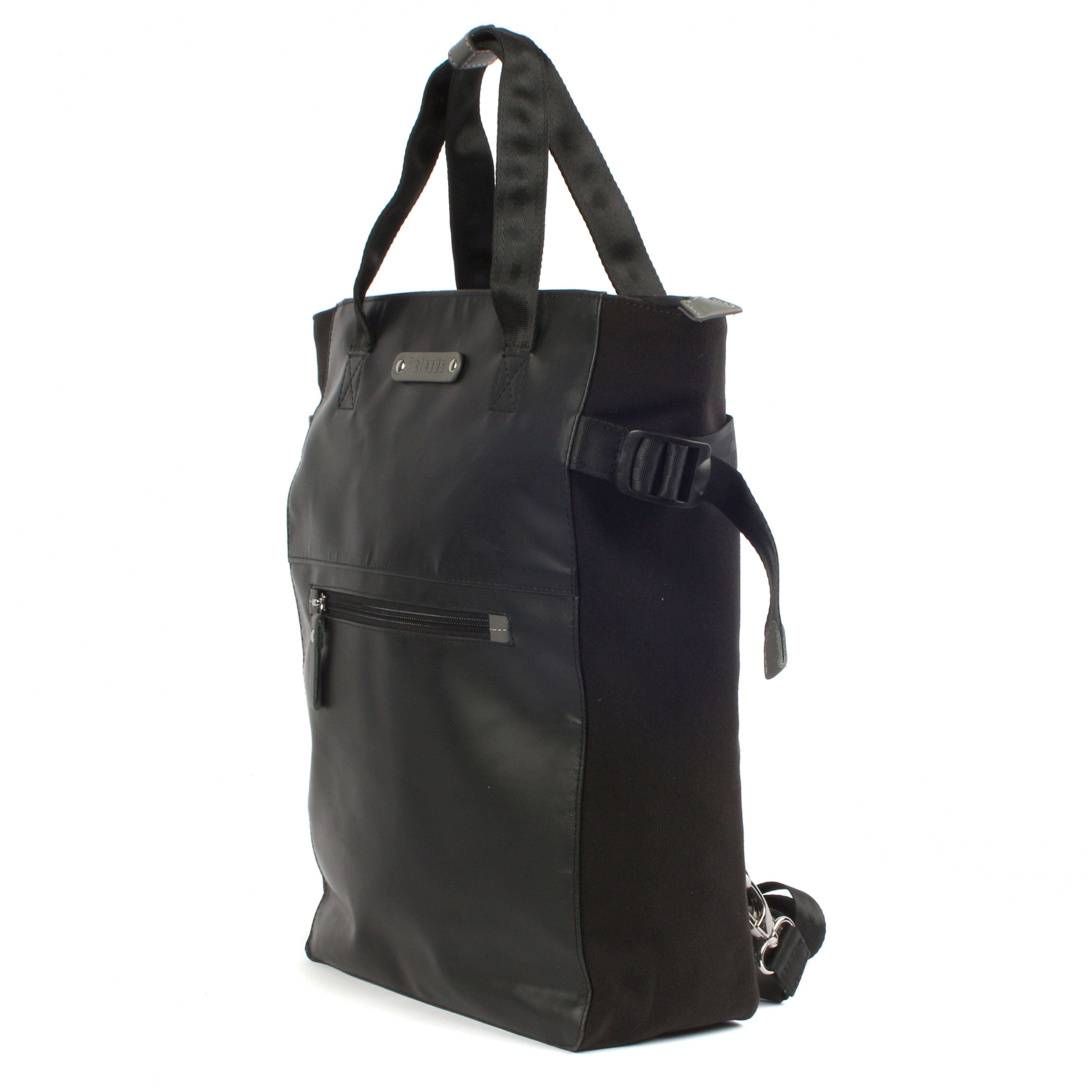 7clouds Mendo 7.4 black-nachhaltiger Shopper-Rucksack mit RPET-recycling PET für Damen-Seite