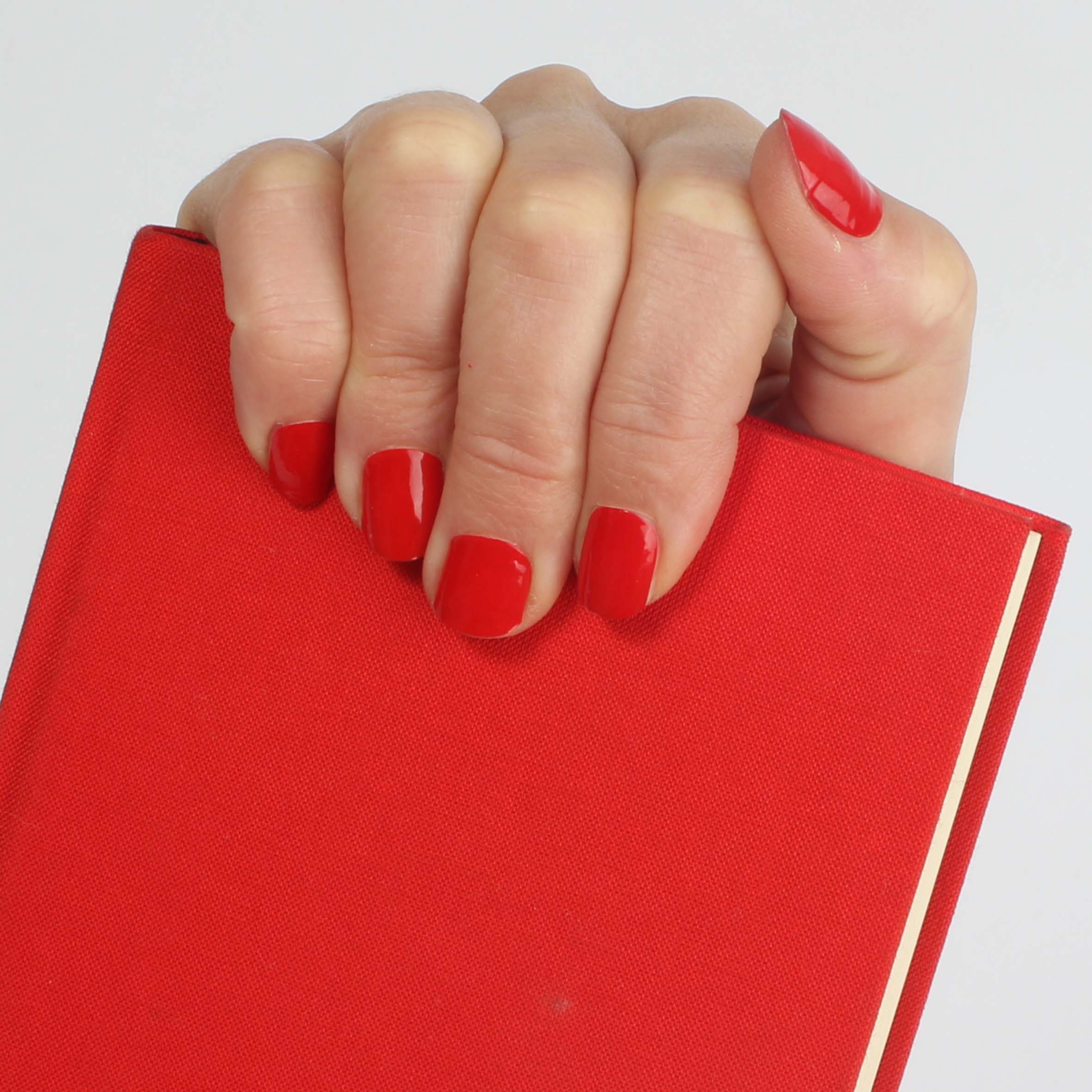 Laued Nagelfolien red secret love Hand mit Buch