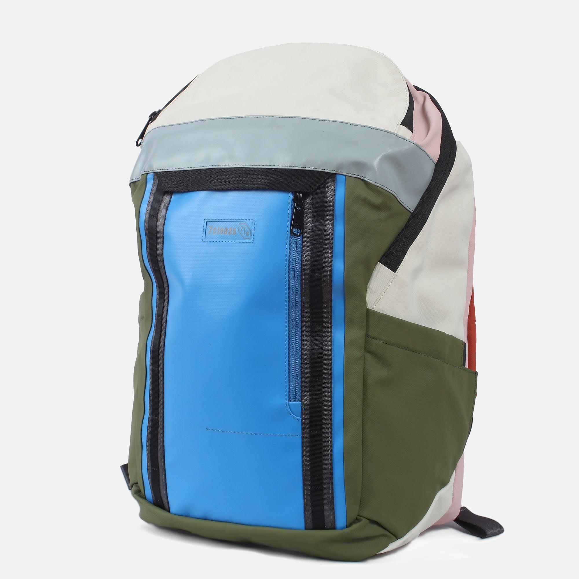 Suno 7.1 light blue-mix laptop backpack angle view