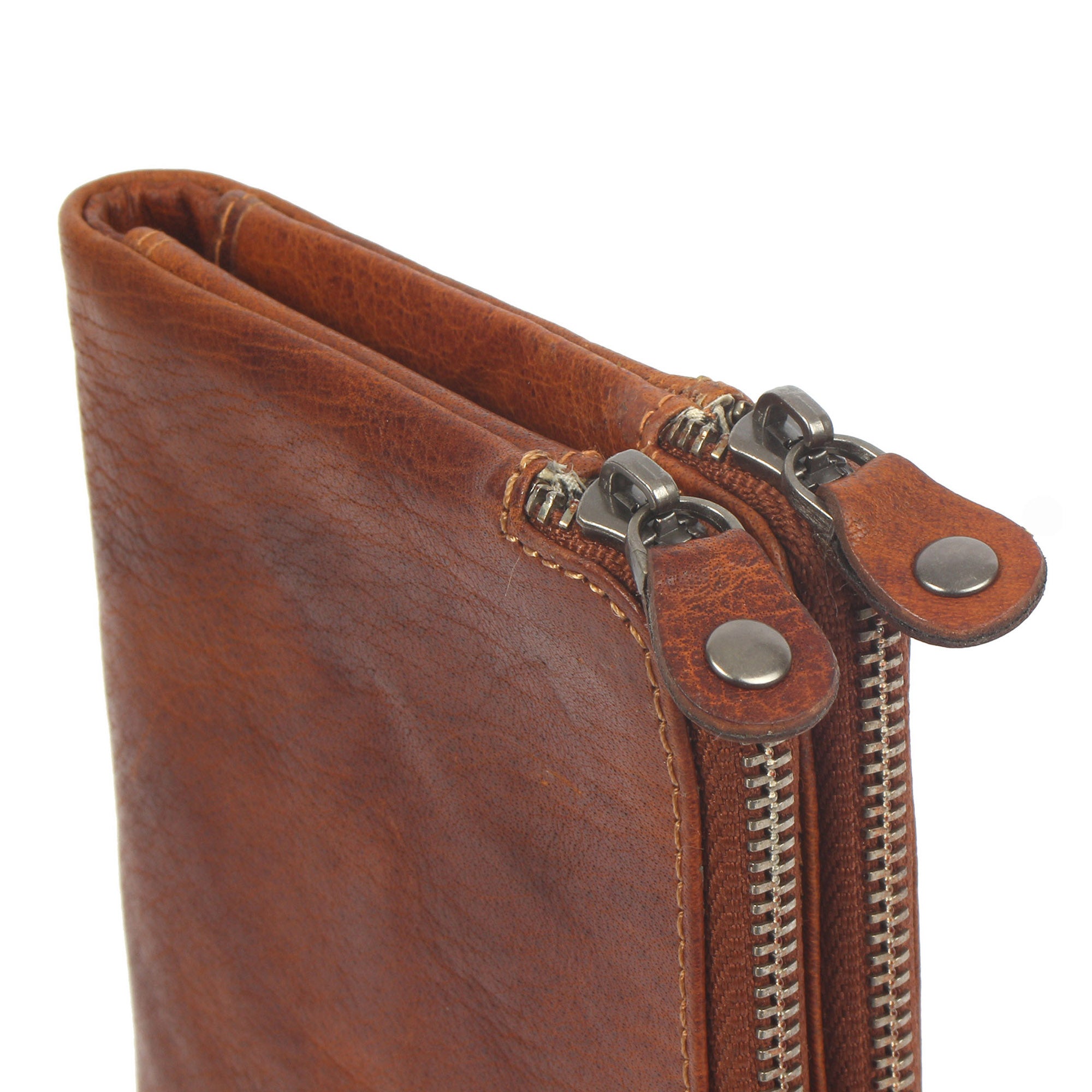 Margelisch London 2 sustainable RFID leather wallet detail zipper