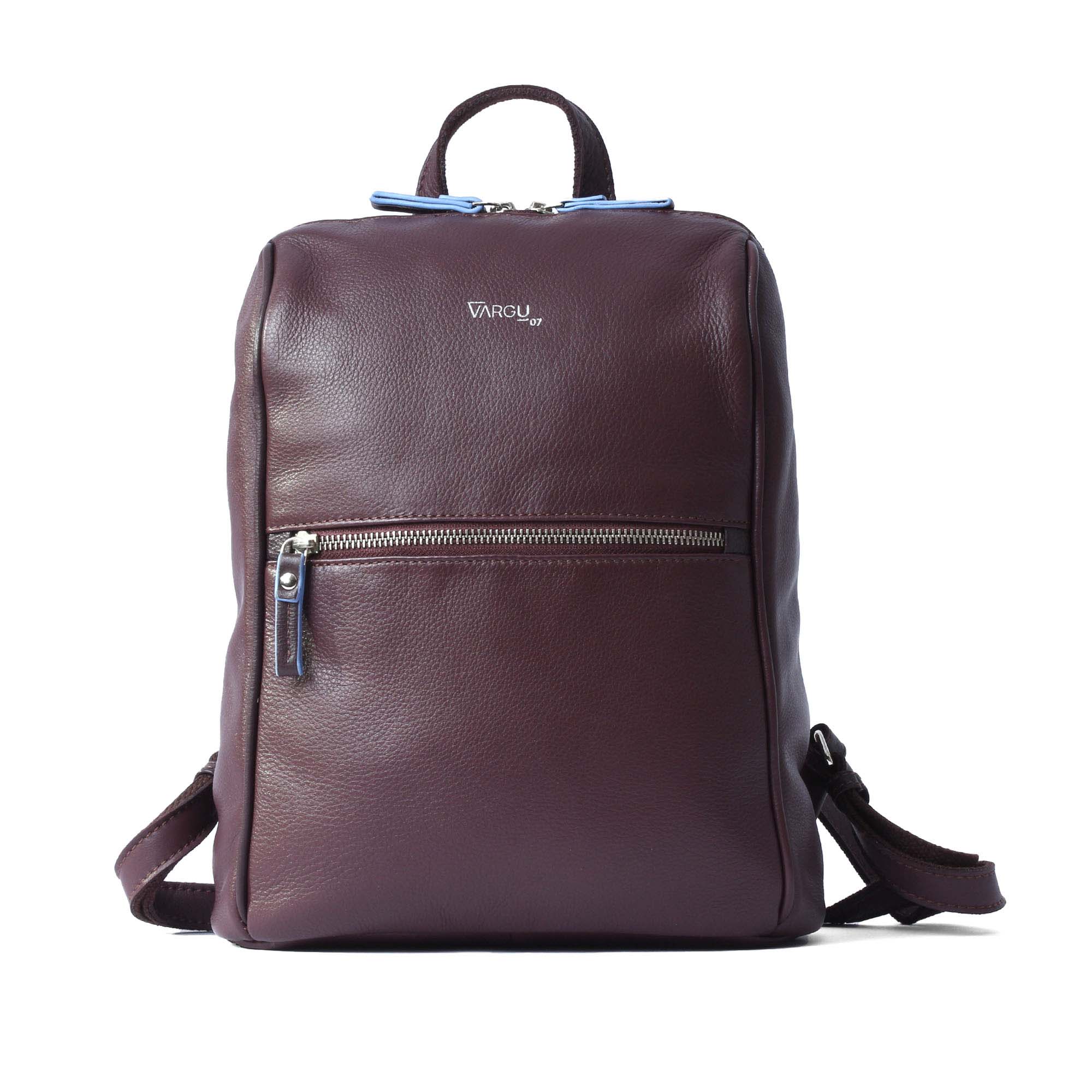 Vargu Lexa 1 lady leather backpack small burgundy