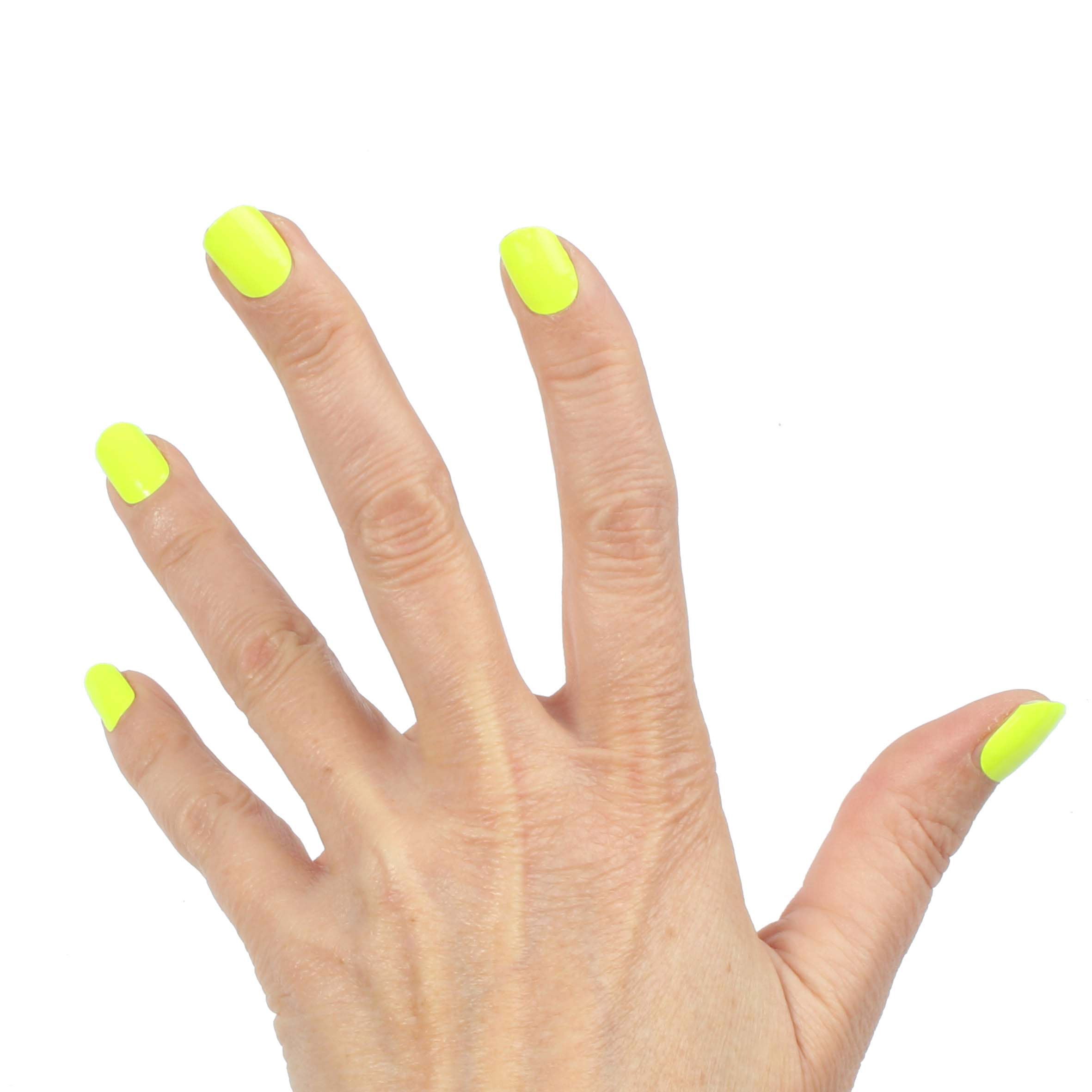 Laued nail wraps funky neon hand