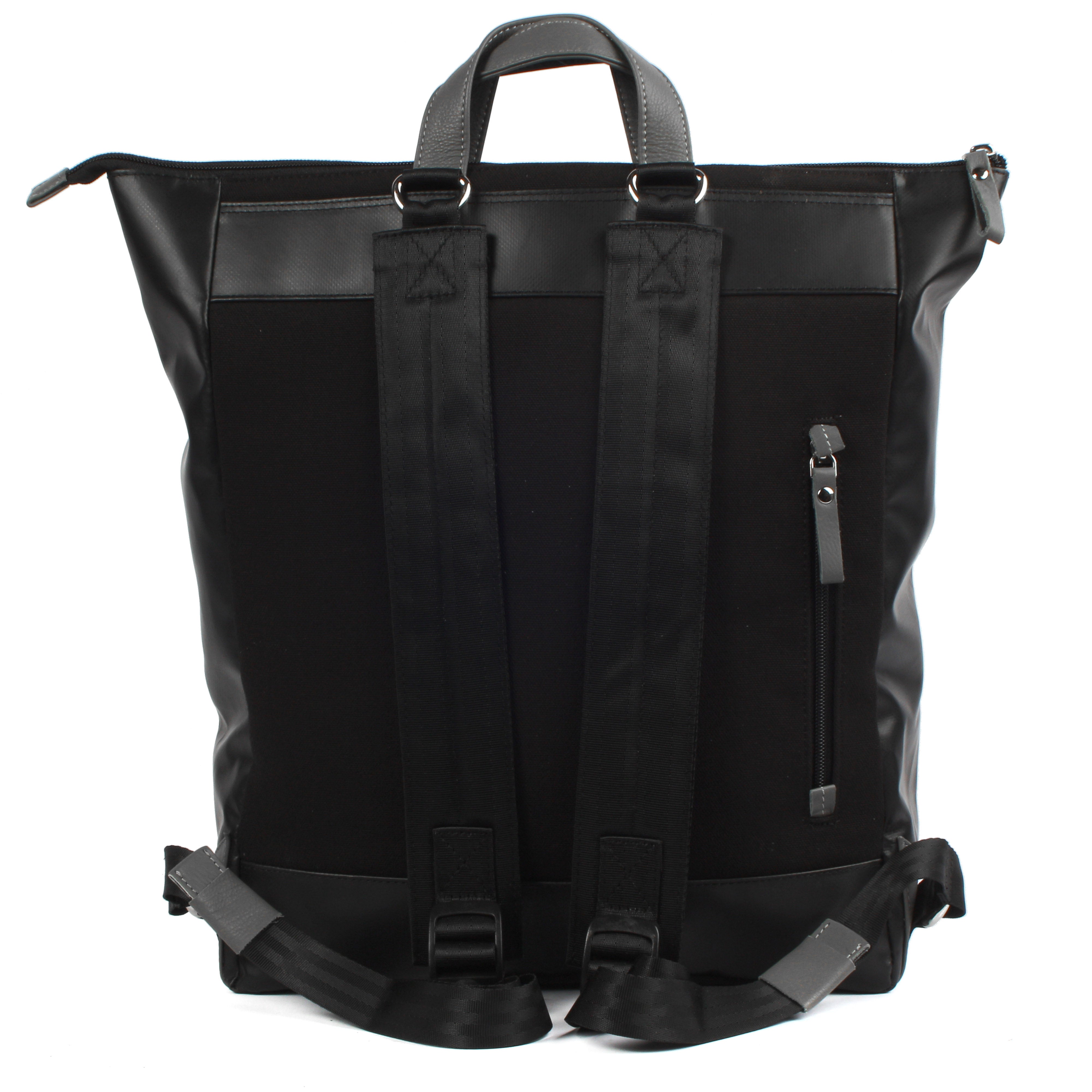 7clouds Shams 7.4 black-nachhaltiger Design-Laptoprucksack für Frauen- Rückseite