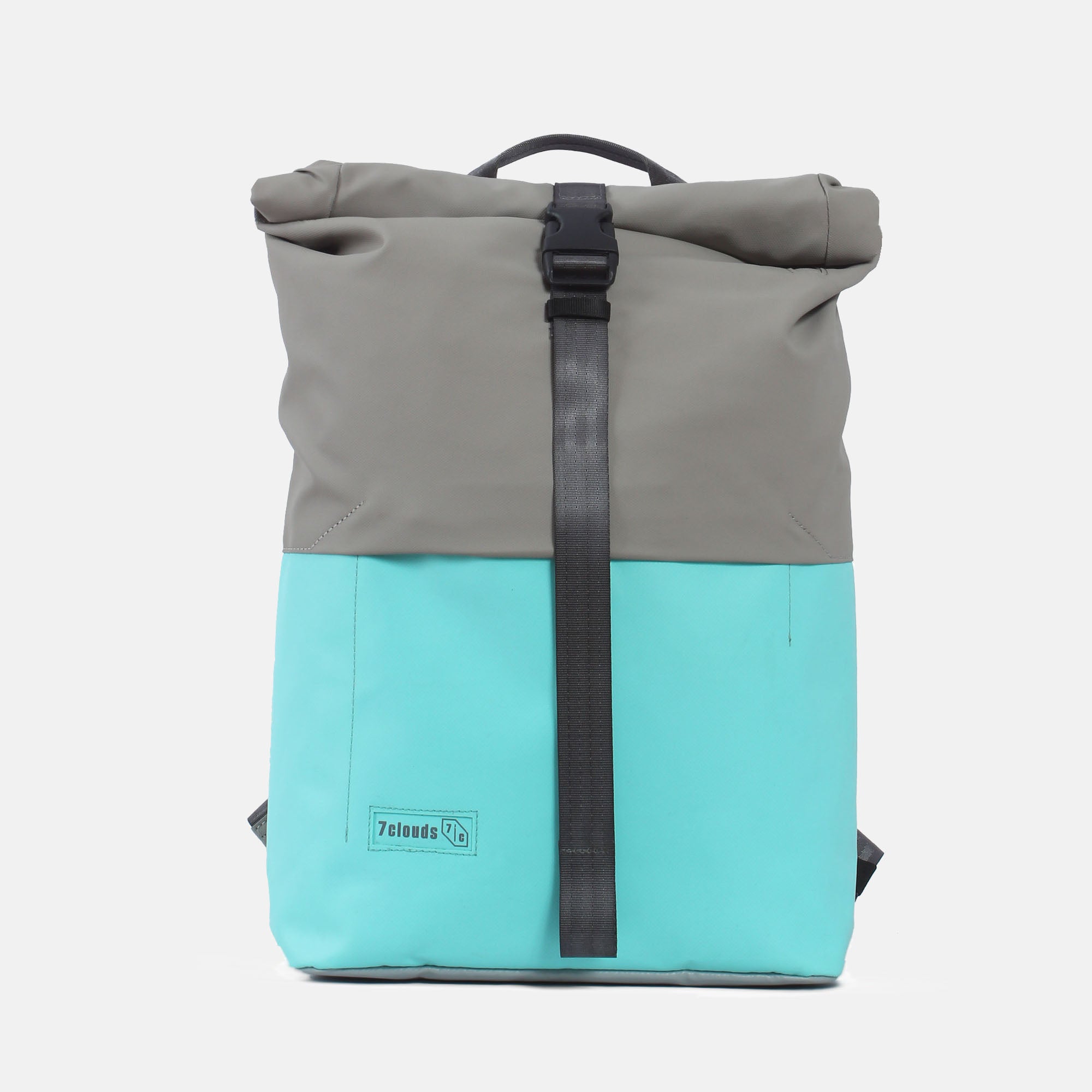 Laptop-Rucksack Kira 7.1 von 7clouds light mint-fog grey Front 