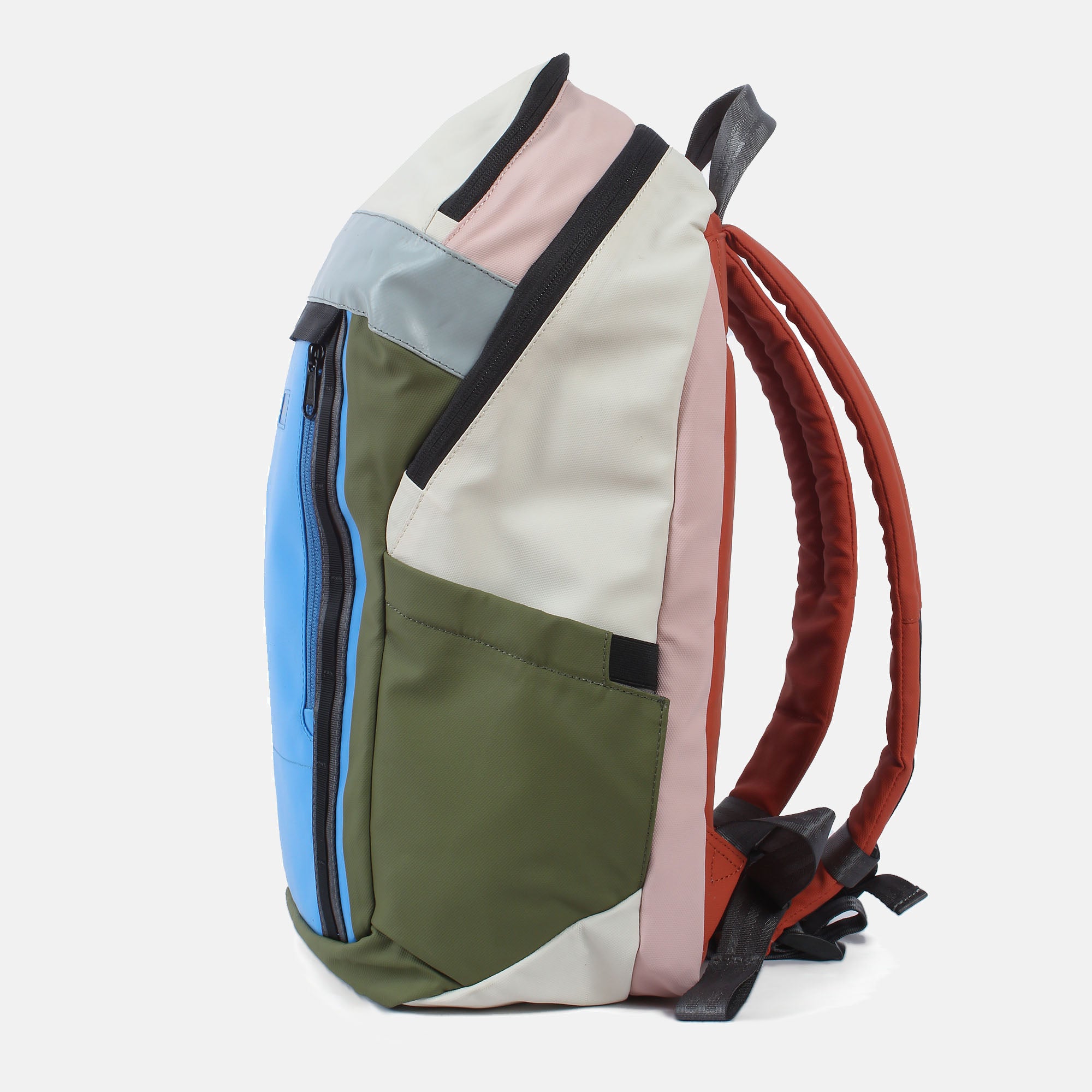 Suno 7.1 light blue-mix laptop backpack side view