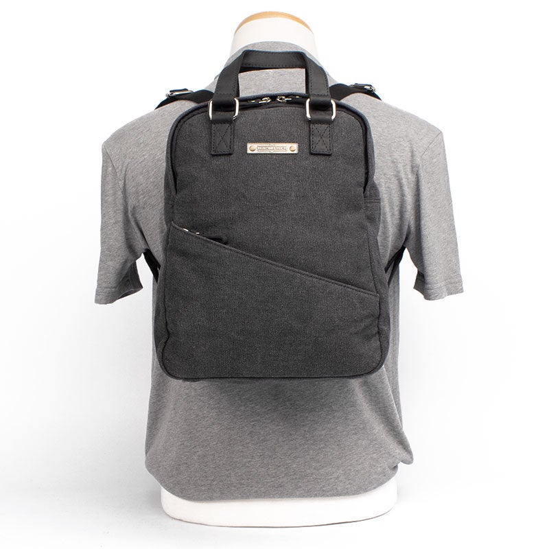 Margelisch Minu 1 canvas charcoal modischer Laptop Damenrucksack swiss design