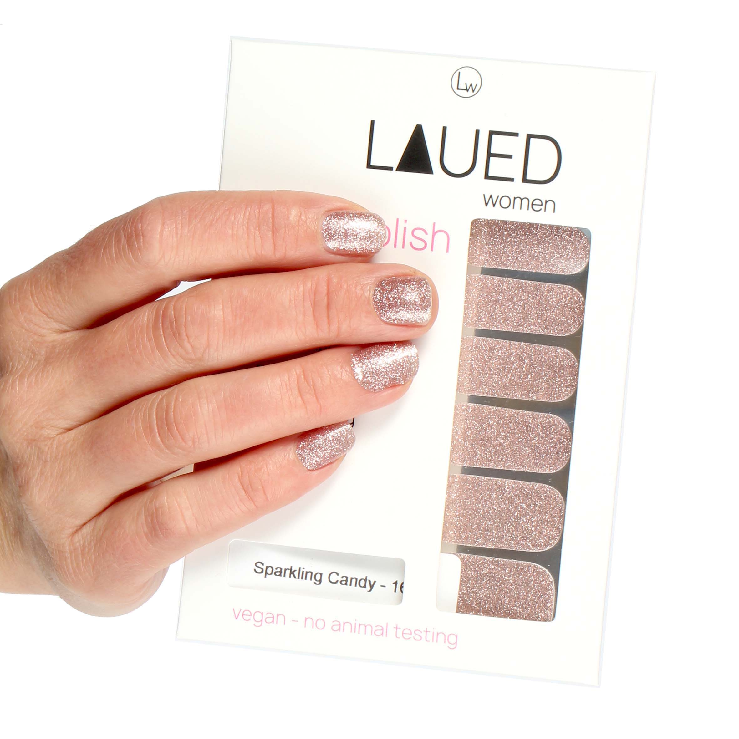 Laued films pour ongles glitter sparkling candy emballage