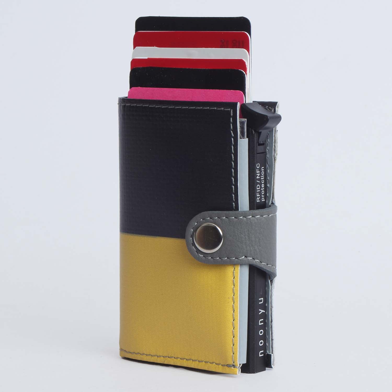 noonyu single tarpaulin RFID wallet unique angle view