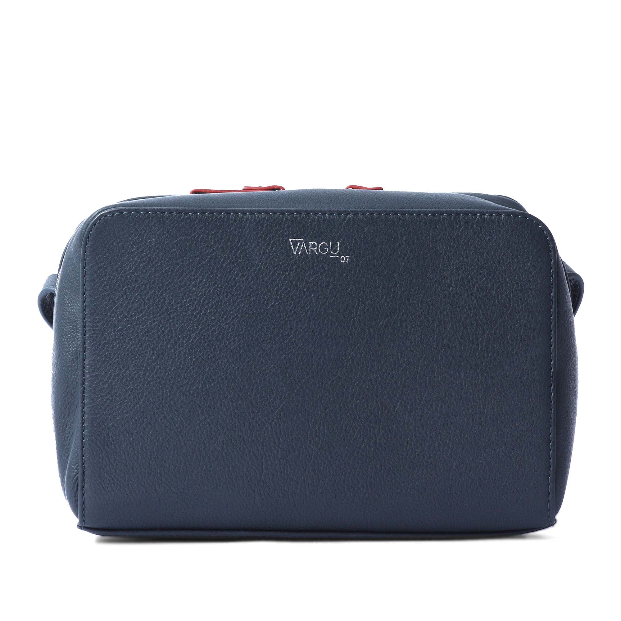 Vargu Estem 1 leather shoulder bag medium navy