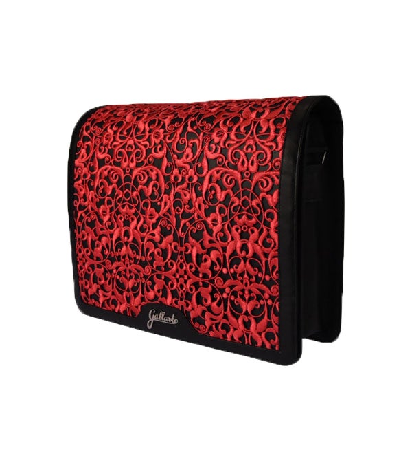 Grosse Umhängetasche «Flower Series» (rot)