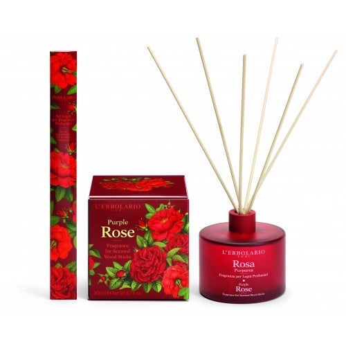 ROSA PURPUREA Raumduft mit Holzstäbchen